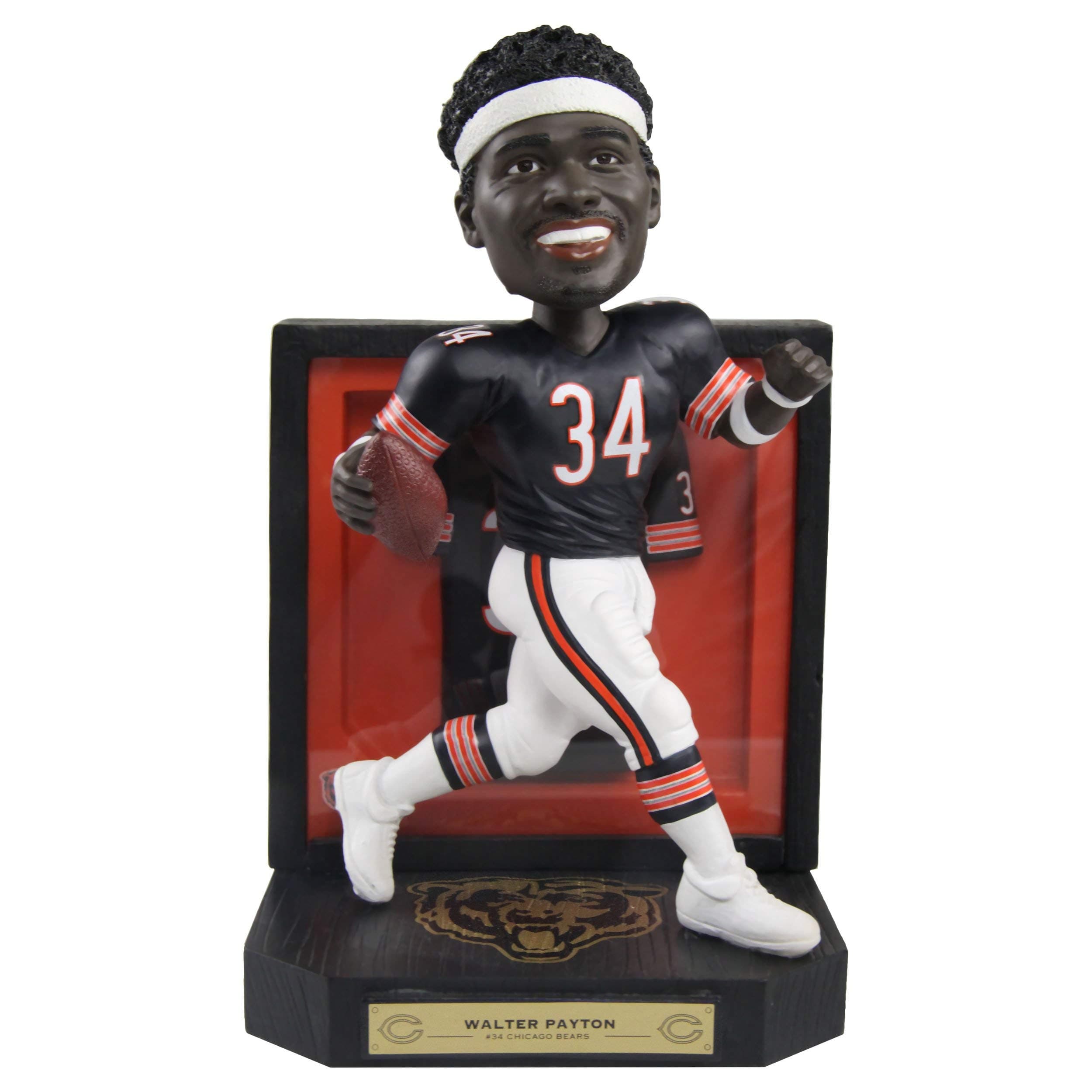 Walter Payton Chicago Bears Framed Jersey Showcase Bobblehead NFL