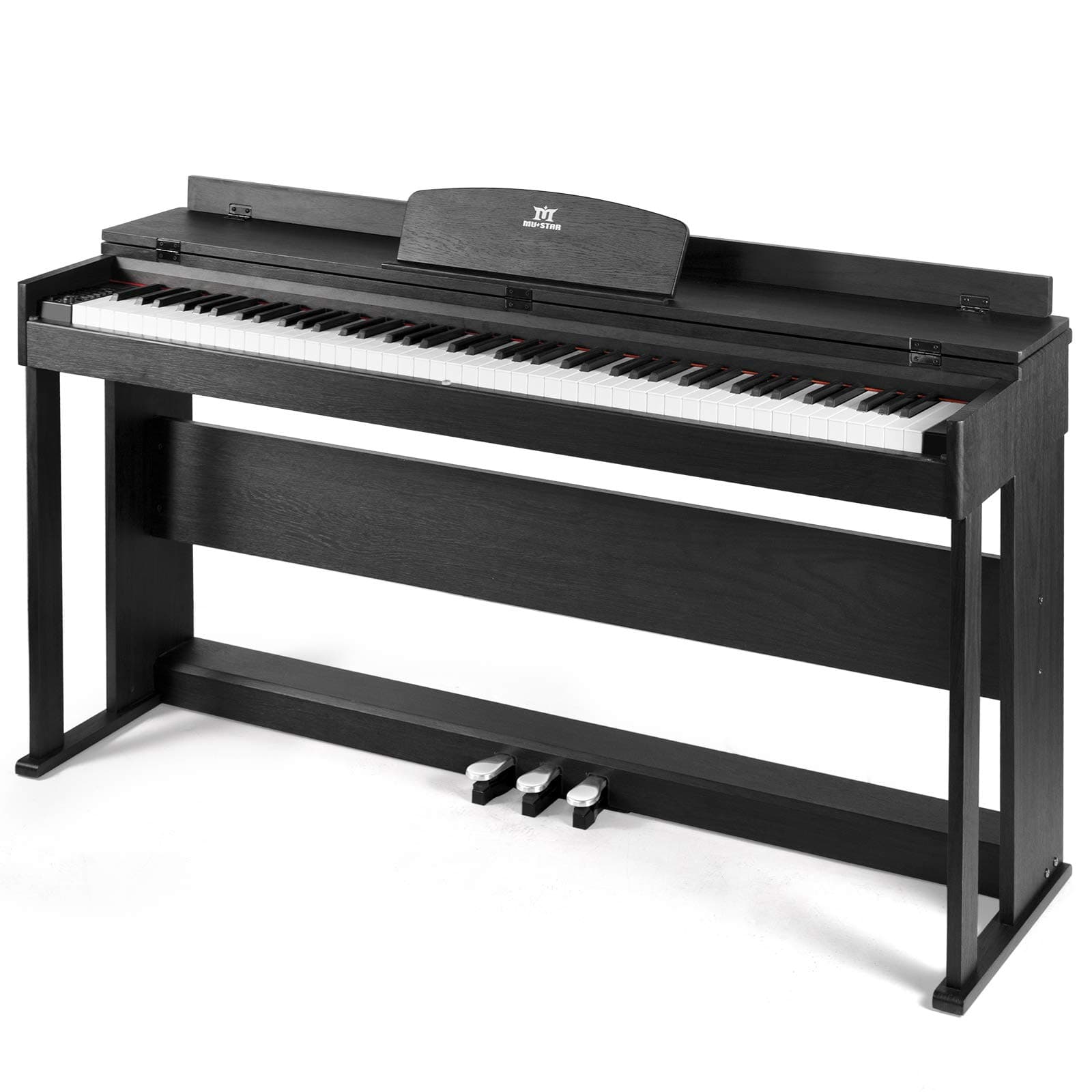 MUSTAR Digital Piano Keyboard 88 Keys, Full Weighted Hammer Action Electric Piano Black Digital Piano 88 Weighted Keys with Dual Stereo Speakers, 3...
