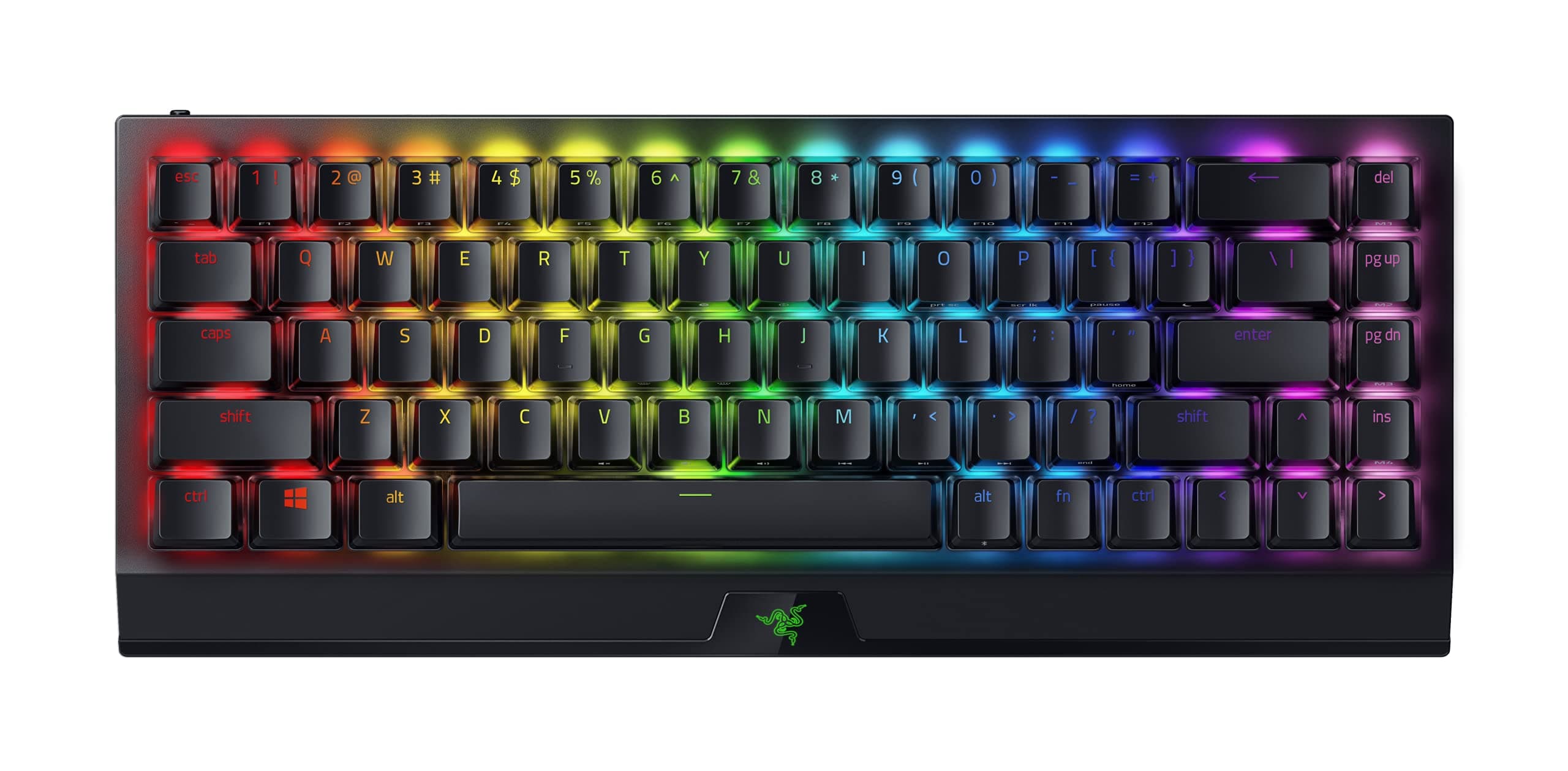Razer BlackWidow V3 Mini HyperSpeed 65% Wireless Mechanical Gaming Keyboard: HyperSpeed Wireless Technology -Green Mechanical Switches- Tactile & C...