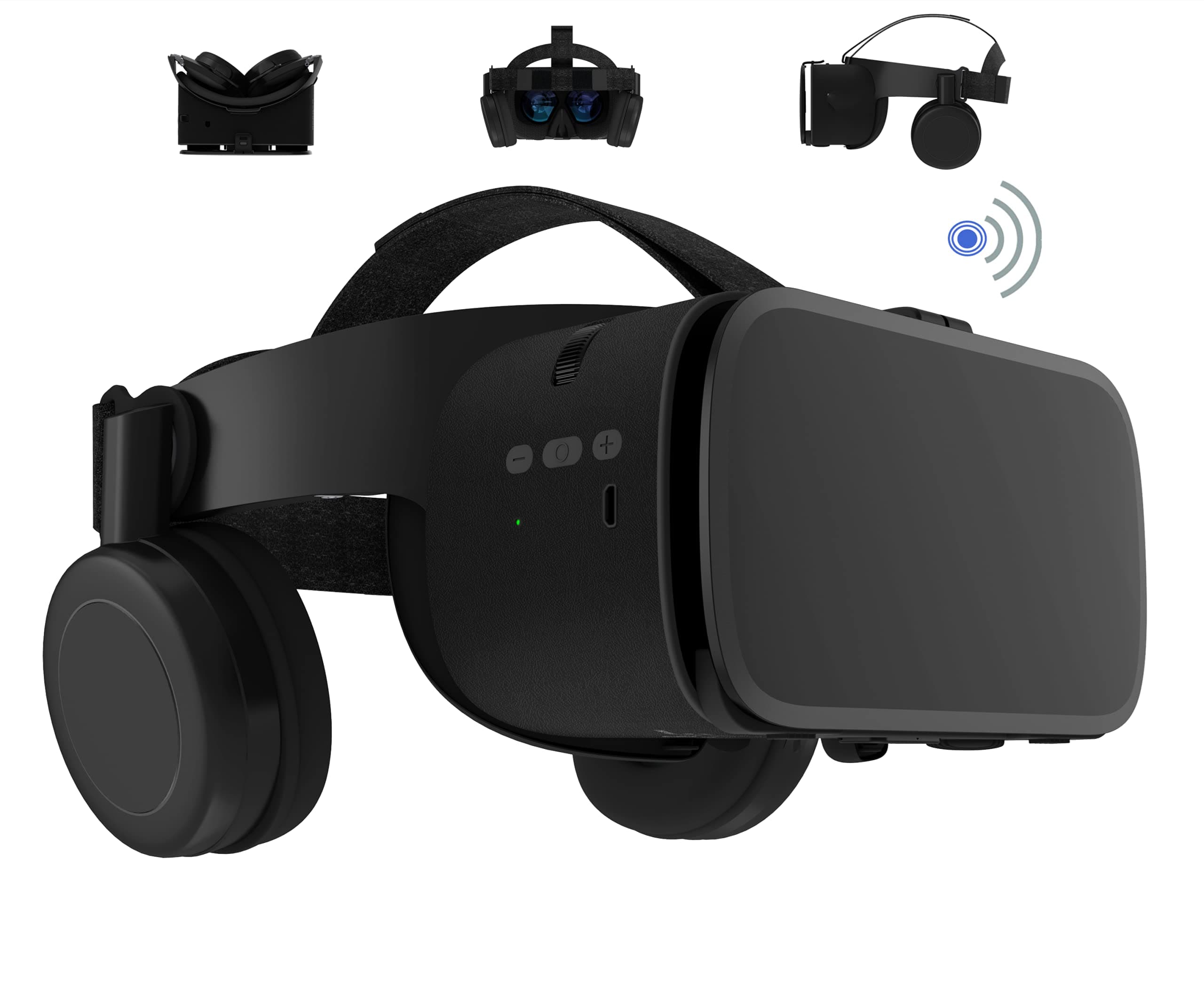3D Virtual Reality VR Headset with Wireless Remote Bluetooth, VR Glasses for Movies & Video Games IMAX, Compatible for Android iOS iPhone 12 11 Pro...