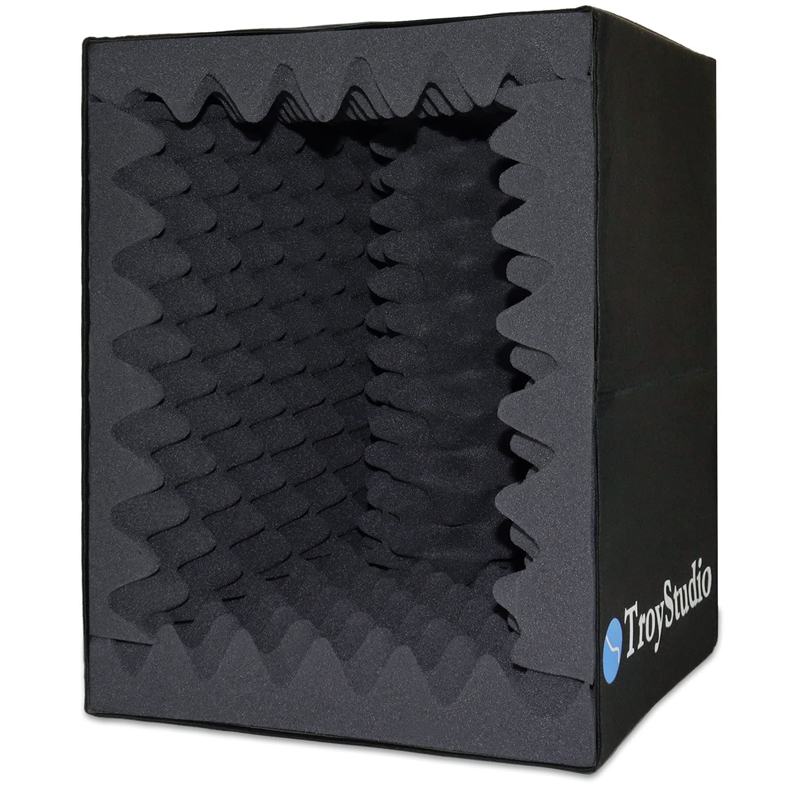 TroyStudio Portable Sound Recording Vocal Booth Box - |Reflection Filter & Microphone Isolation Shield| - |Large, Foldable, Stand Mountable, Super ...