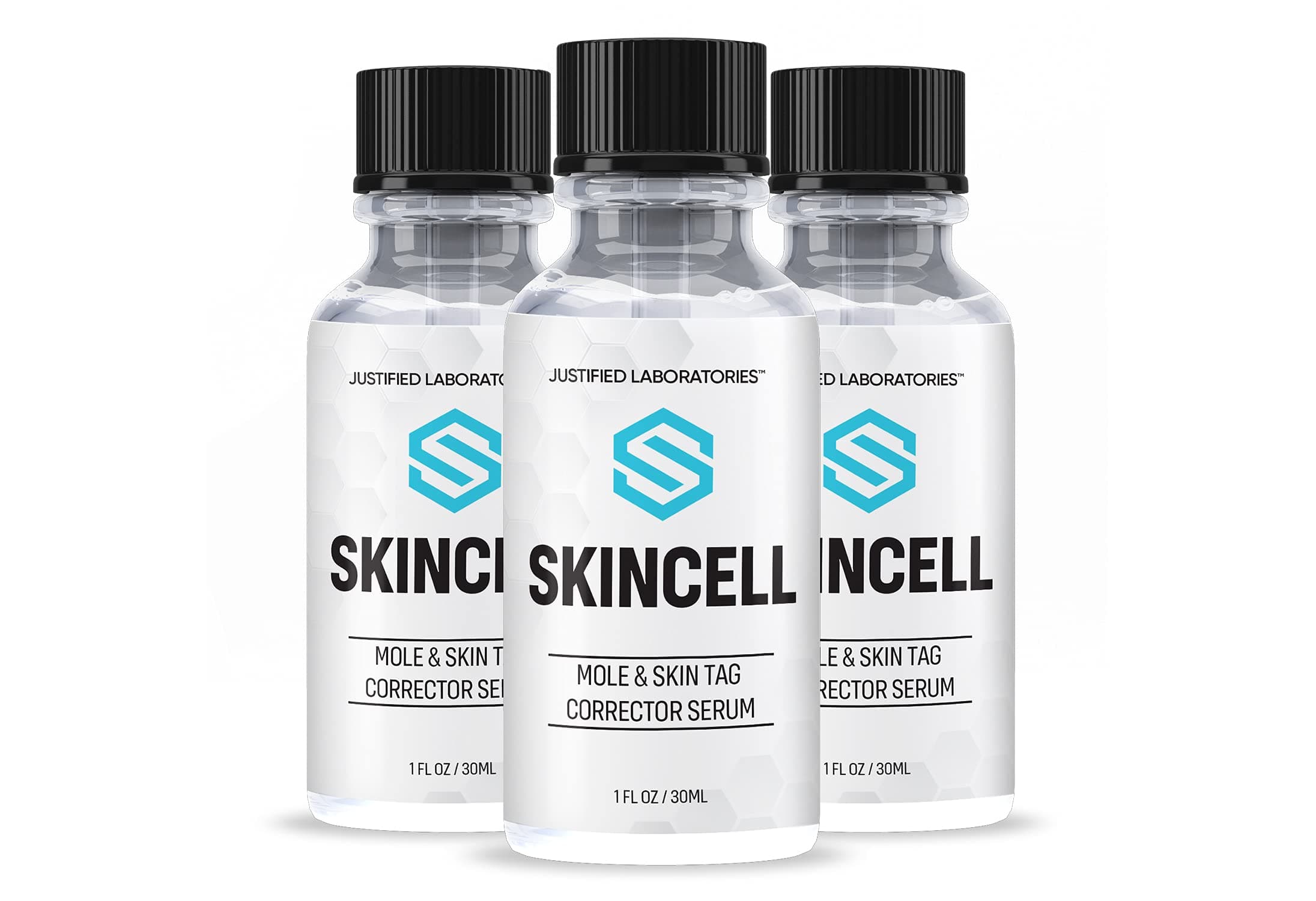 (3 Pack) Skincell Advanced Mole and Skin Tag Remover Fast Acting Skin Cell Corrector Removal Repair Serum 1oz Glass Bottle With Brush