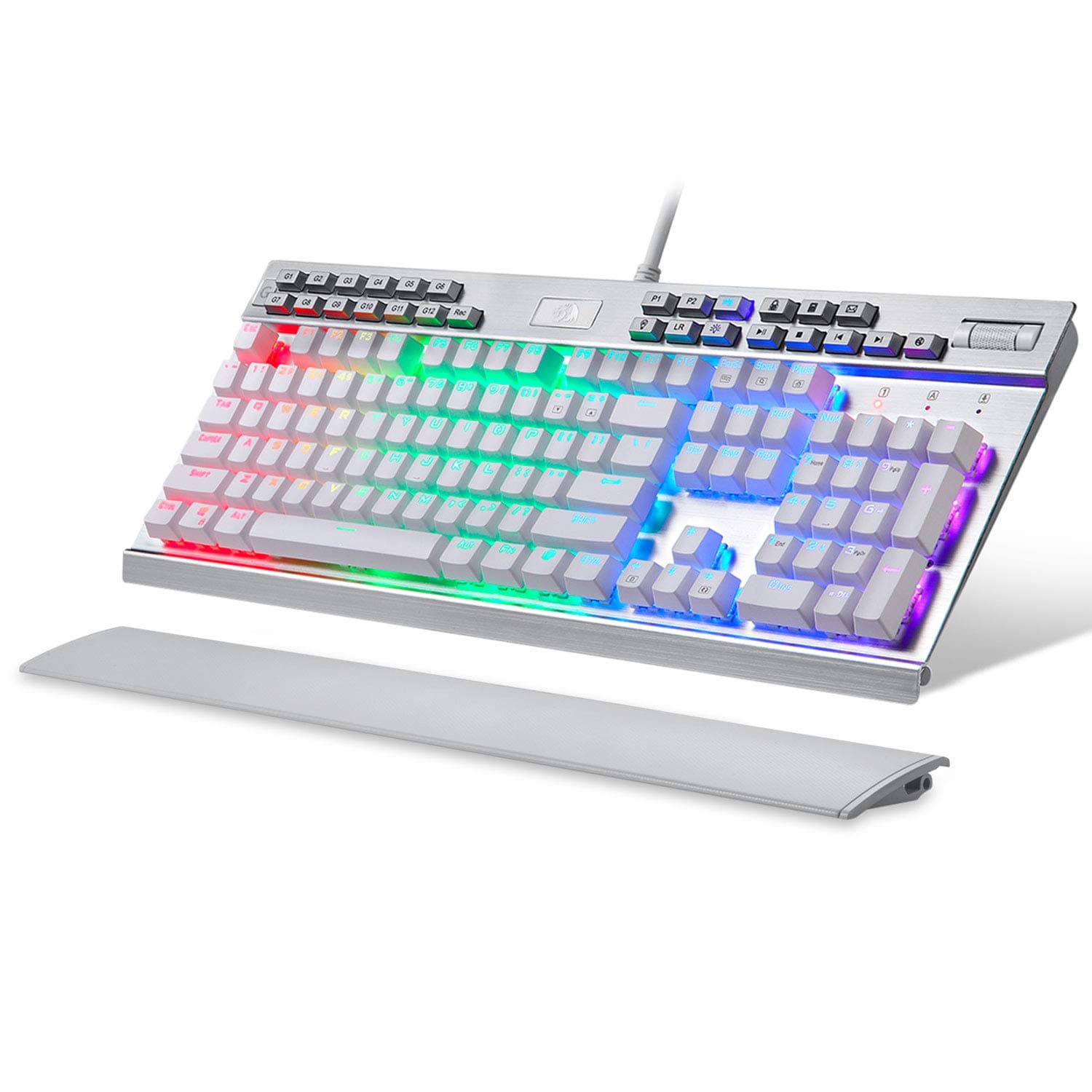 Redragon K550 Mechanical Gaming Keyboard, RGB LED Backlit with Brown Switches, Macro Recording, Wrist Rest, Volume Control, Full Size, Yama, USB Pa...