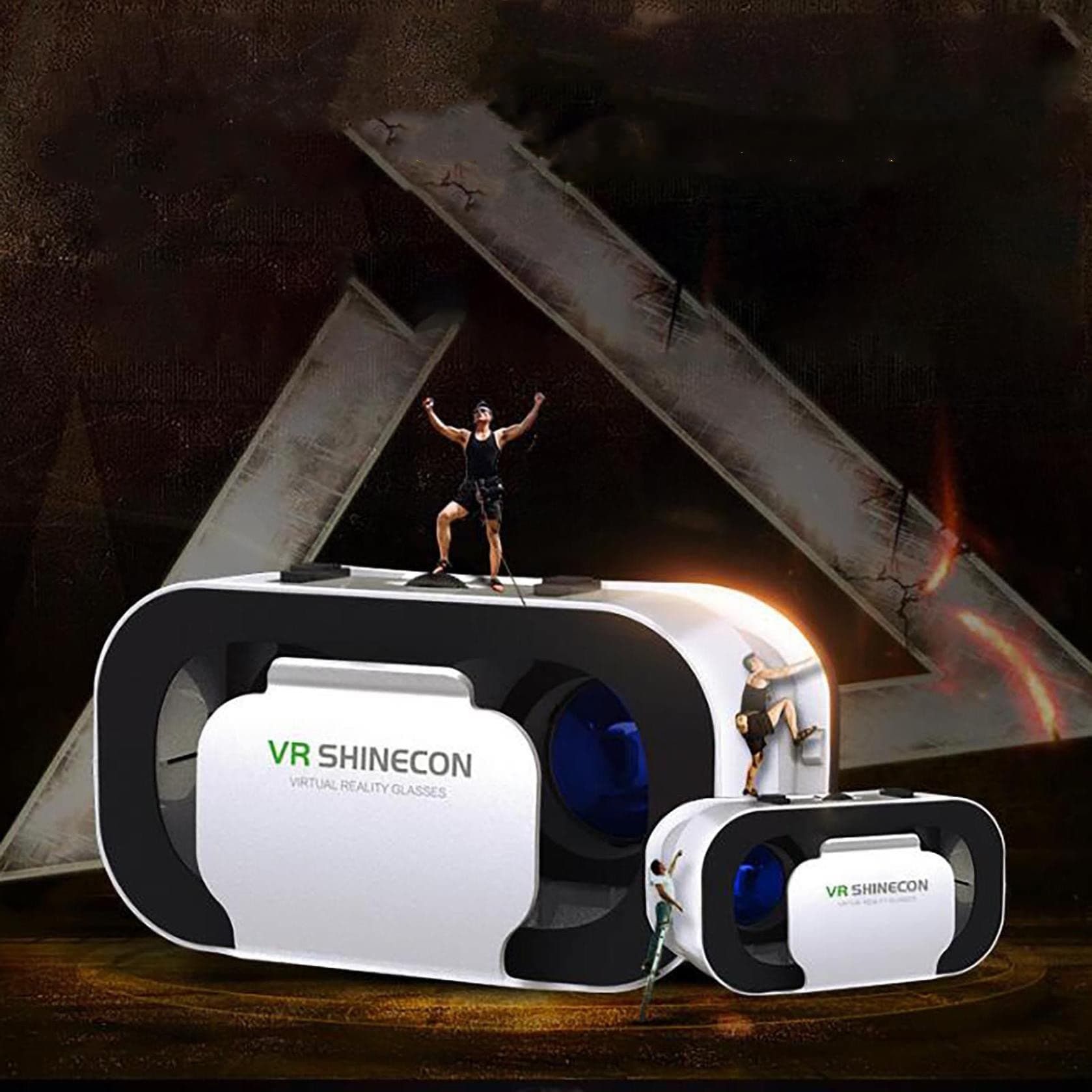 Crazypig 3D VR Glasses Virtual Reality Headsets, Smart Panoramic Glasses for Mobile Phones, VR Glasses for Playing Your Best Mobile Games 360 Movie...
