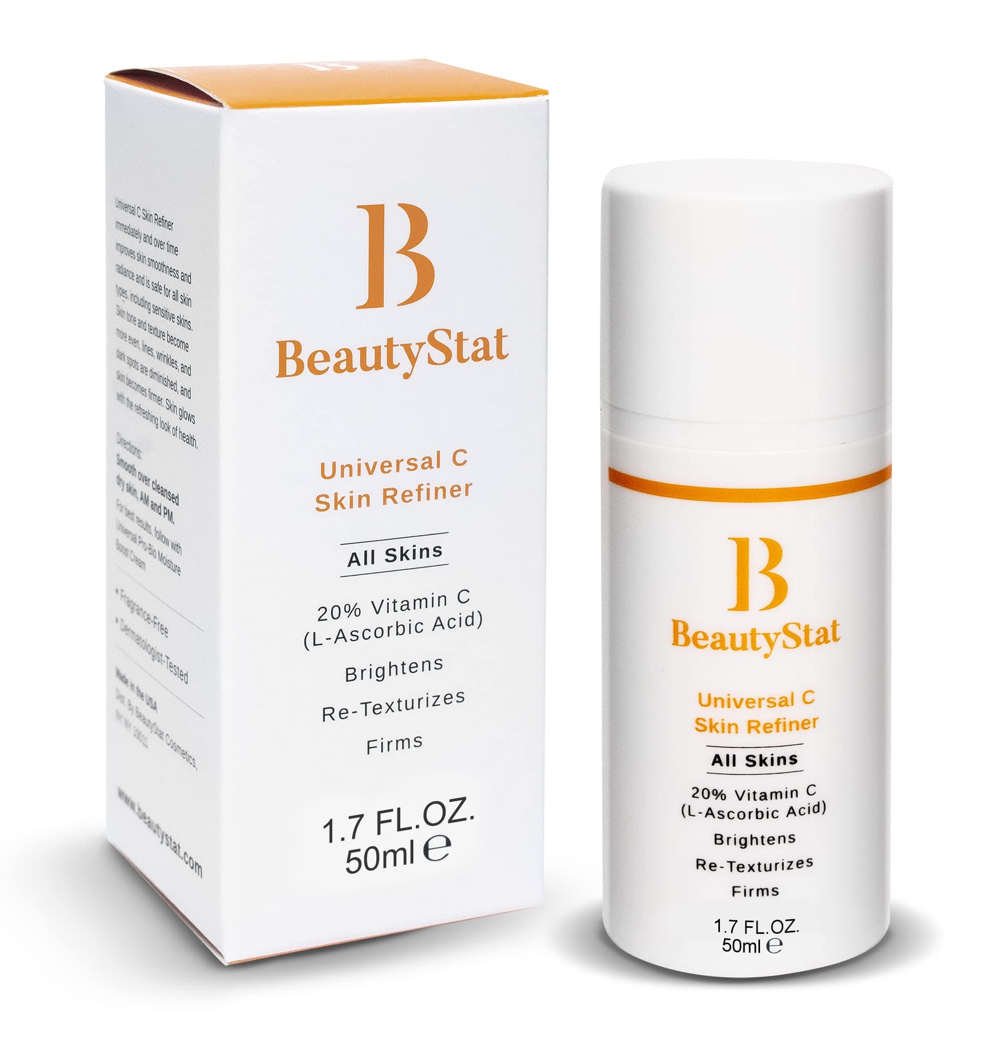 BeautyStat Universal C Skin Refiner - Serum for Face, 20% Pure L-Ascorbic Acid (Vitamin C)