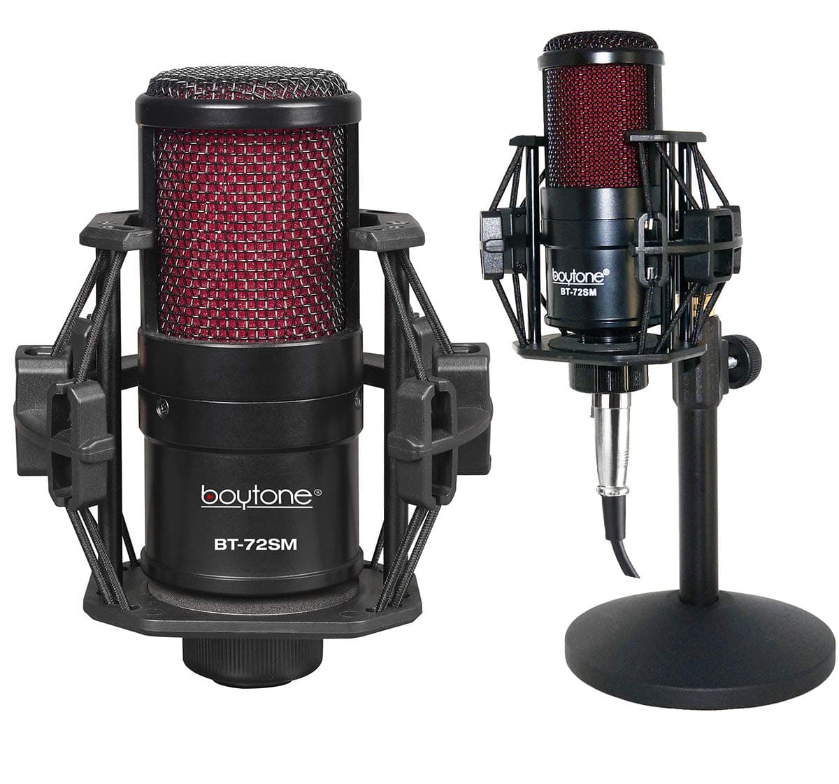 Boytone BT-72SM Plug & Play Podcast Cardioid Condenser Studio Microphone Recording, 25mm Large Diaphragm