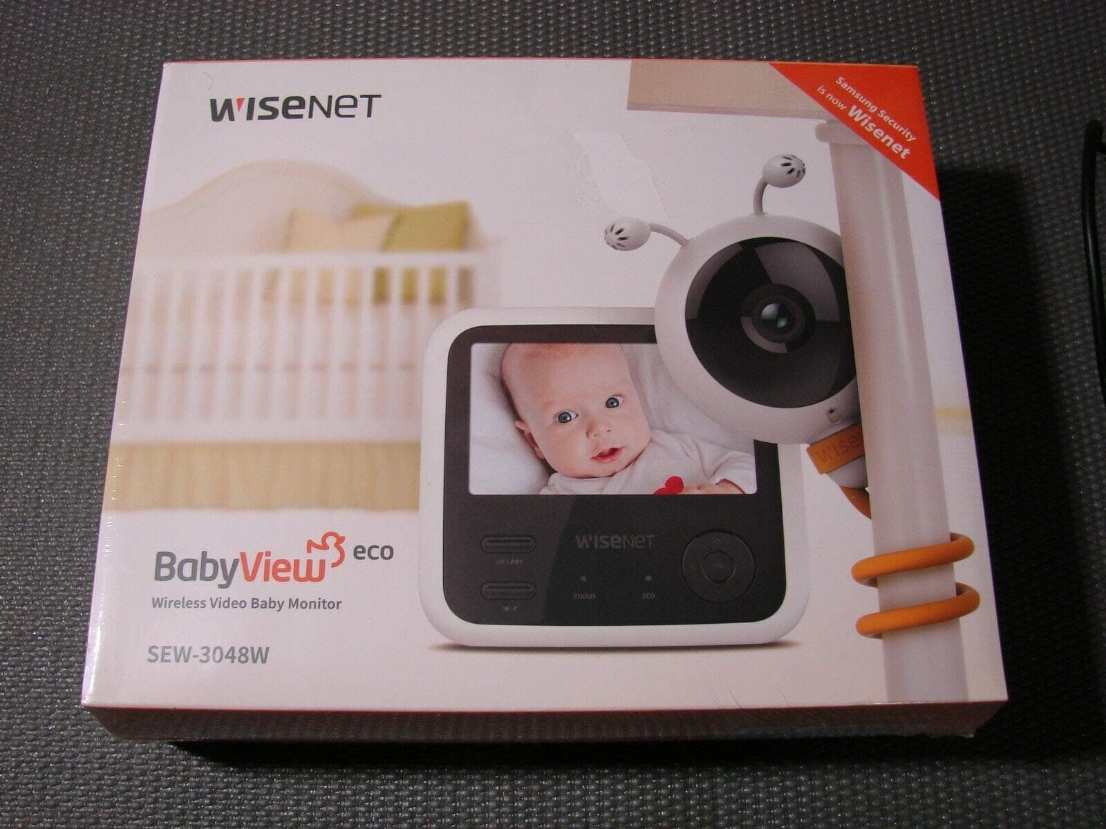 Wisenet SEW-3048WN BabyView Eco Video Baby Monitor with 4.3 inch LCD Display, Digital Camera, IR Night Vision, Temperature Sensor, Lullabies and Tw...