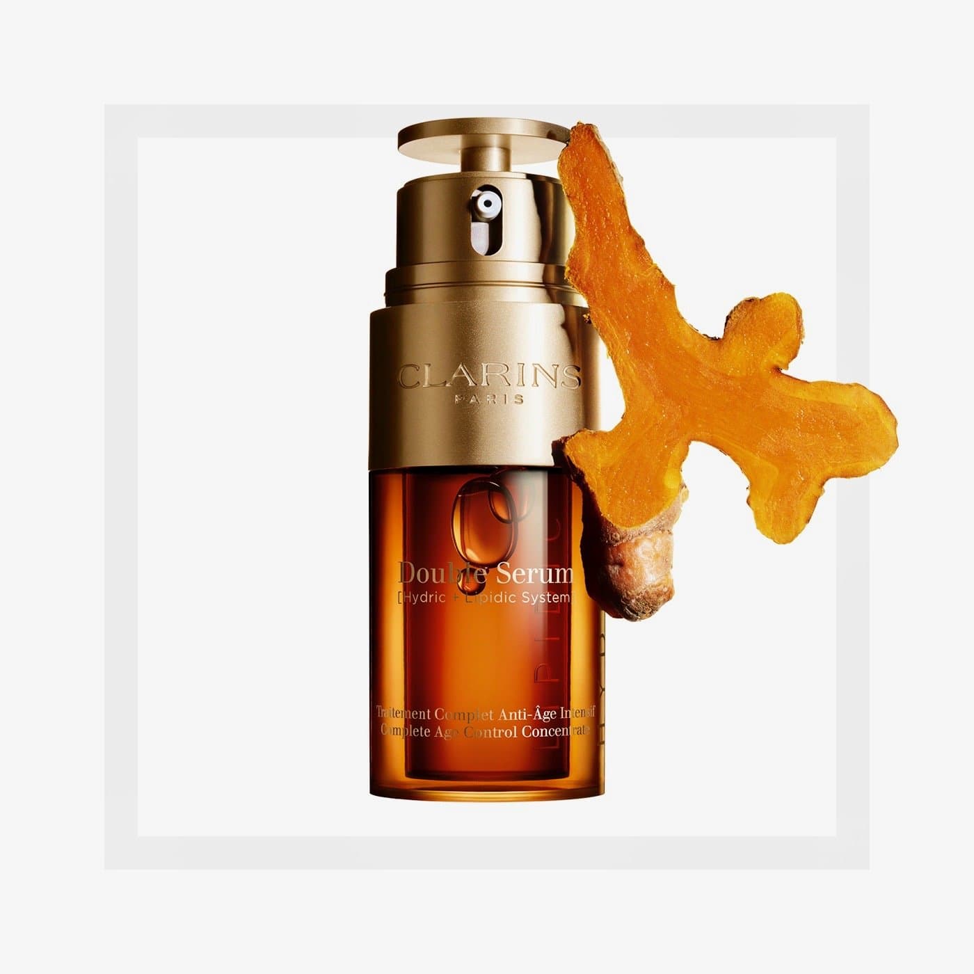 Clarins Double Serum Complete Age Control Concentrate With Tumeric, 1 Fl Oz