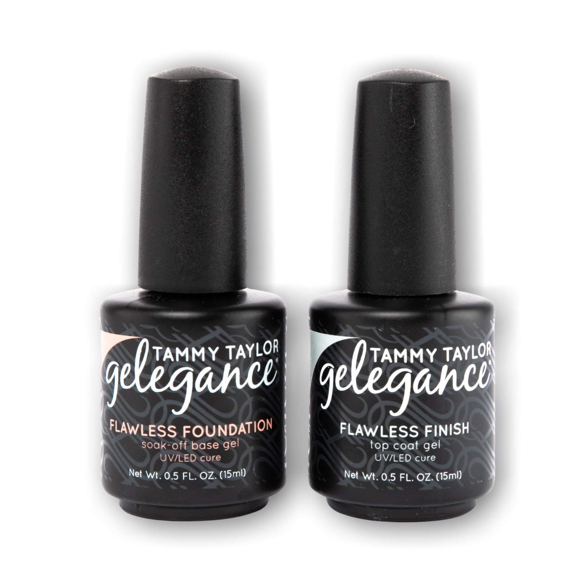 Tammy Taylor Flawless Foundation Base & Flawless Finish Top Coat | Hardening Treatment for a Flawless Manicure | Cures under UV/ LED Lamps