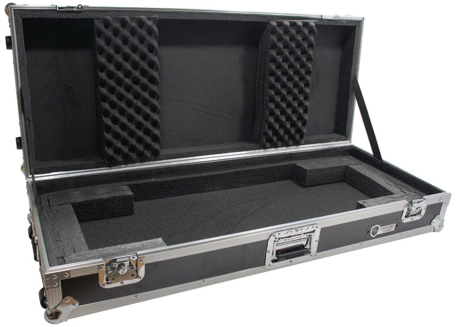 Harmony Cases HCKB61W Flight Rolling ATA Hard Custom Case Compatible with 61 Note Keyboard