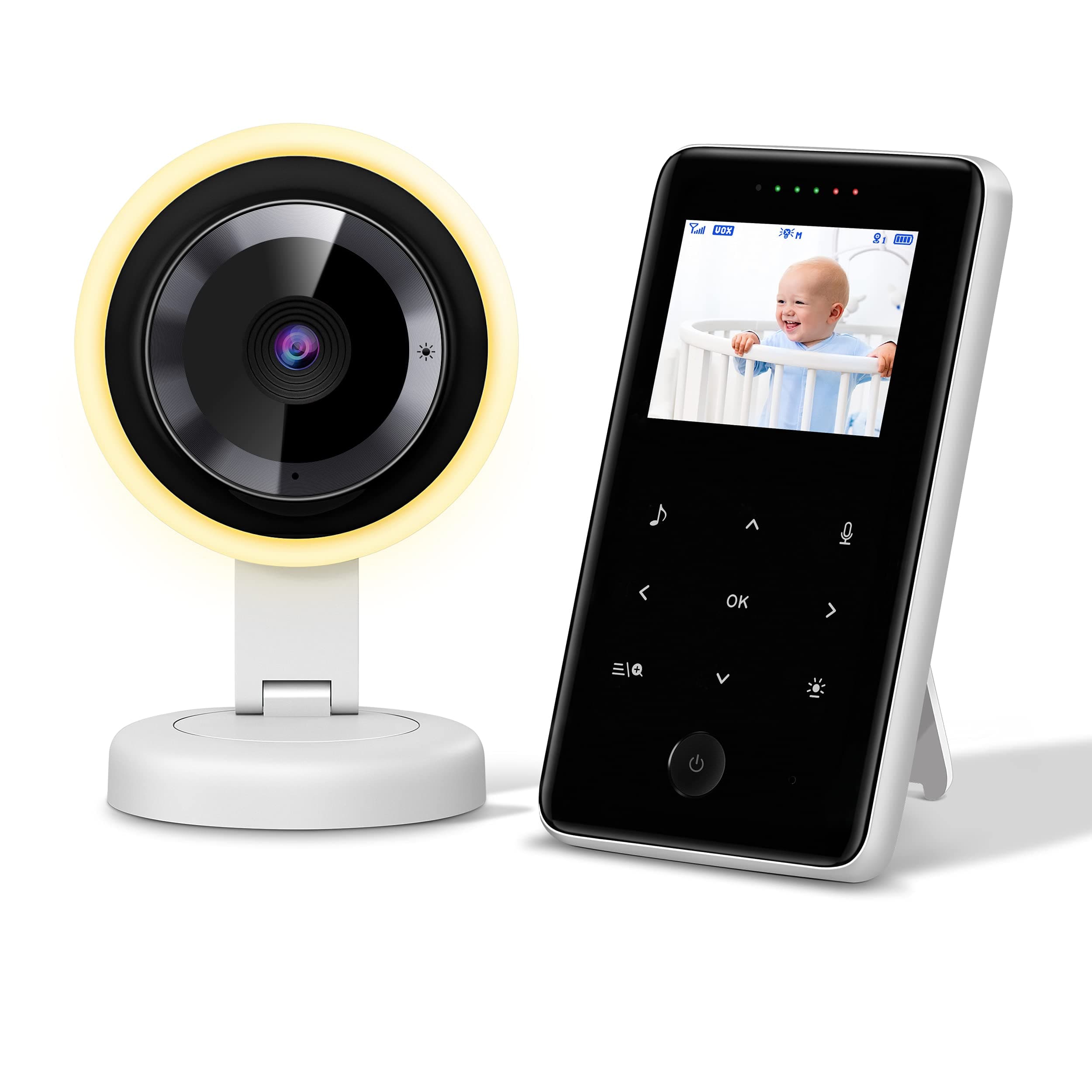 2021 Newest Video Baby Monitor with Camera, Long Range 960ft, Touch Control,Audio and Night Light, Wireless Baby Monitor, Auto Night Vision, Two-Wa...