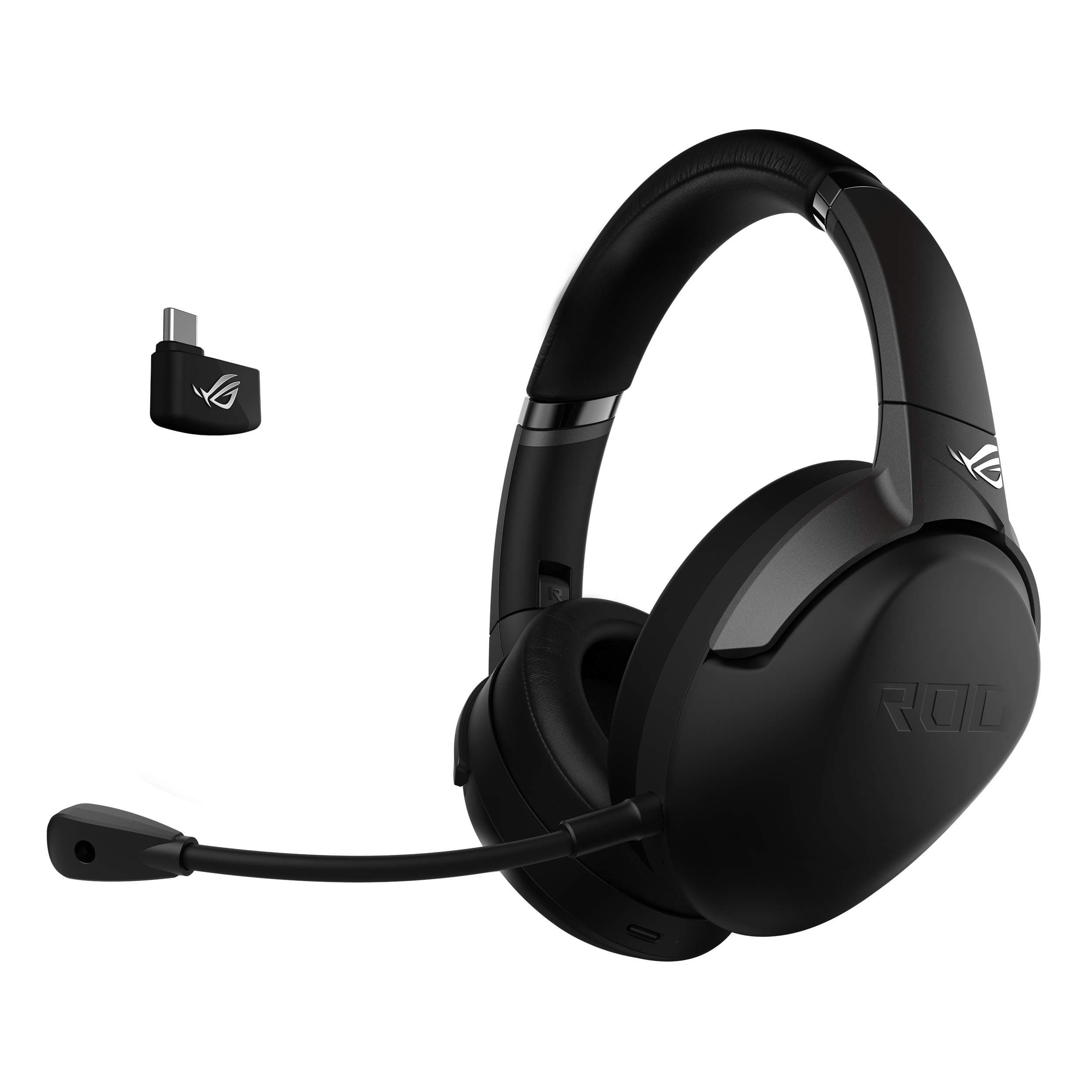 ASUS ROG Strix Go 2.4 Wireless Gaming Headset with USB-C 2.4 GHz Adapter | Ai Powered Noise-Cancelling Microphone | Over-Ear Headphones for PC, Mac...