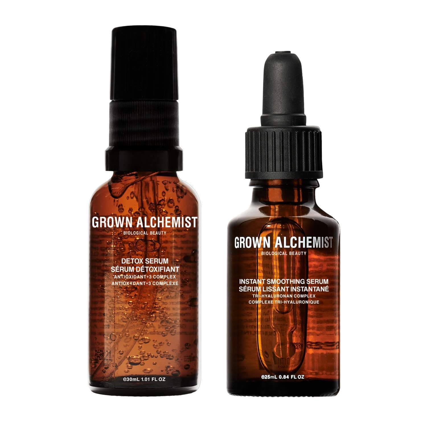 Grown Alchemist Power Couple Kit - Detox Serum (30ml / 1.01oz) & Instant Smoothing Serum (25ml / 0.84oz)