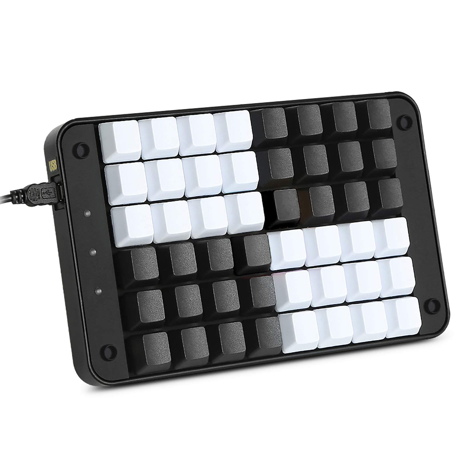 Koolertron Single-Handed Programmable Mechanical Keyboard with Cherry MX Red Switch,All 48 Programmable Keys Tools Keypad,8 Macro Keys, PBT Keycaps...
