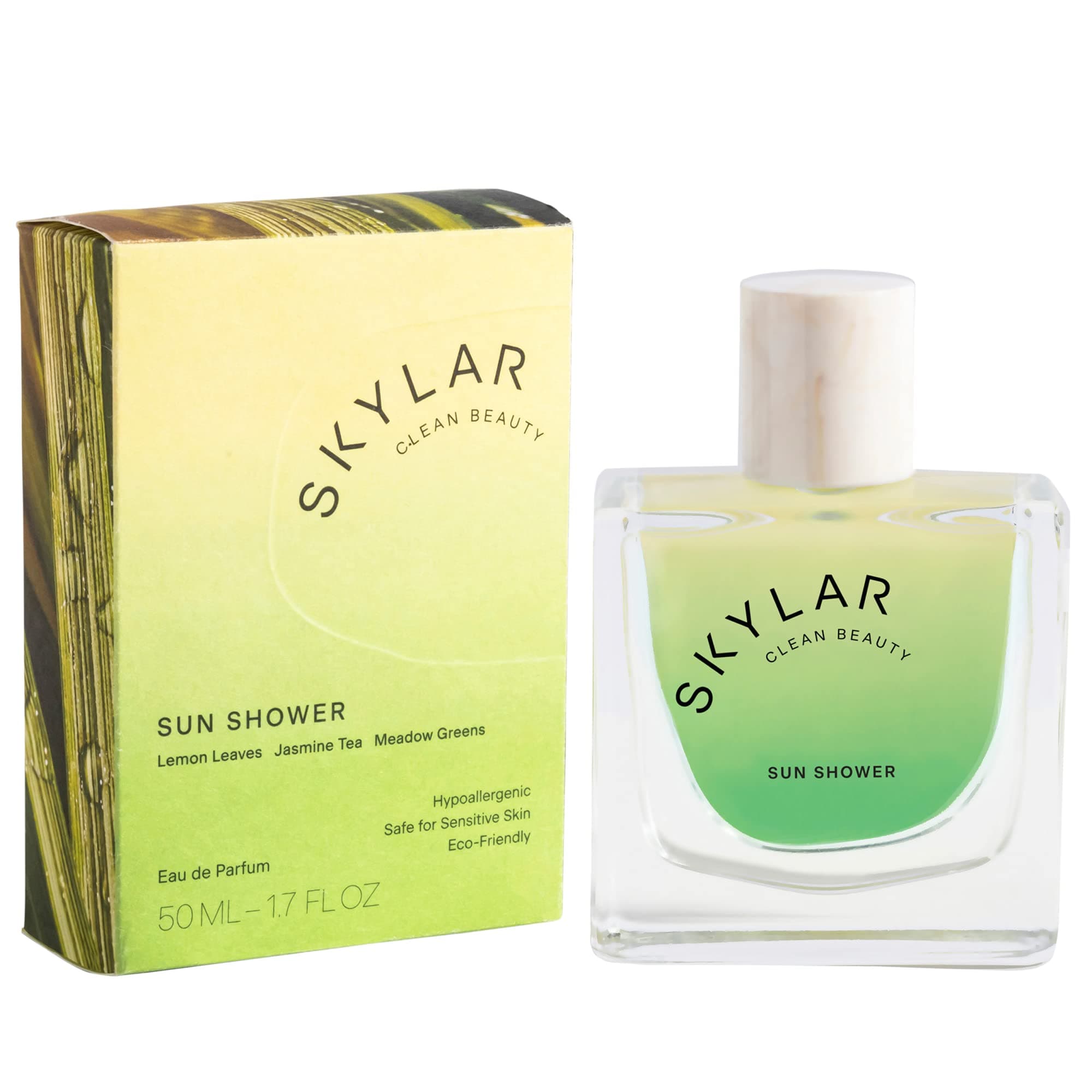 Skylar Sun Shower Eau de Perfume - Hypoallergenic & Clean Perfume for Women & Men, Vegan & Safe for Sensitive Skin - Woody Citrus Perfume with Note...