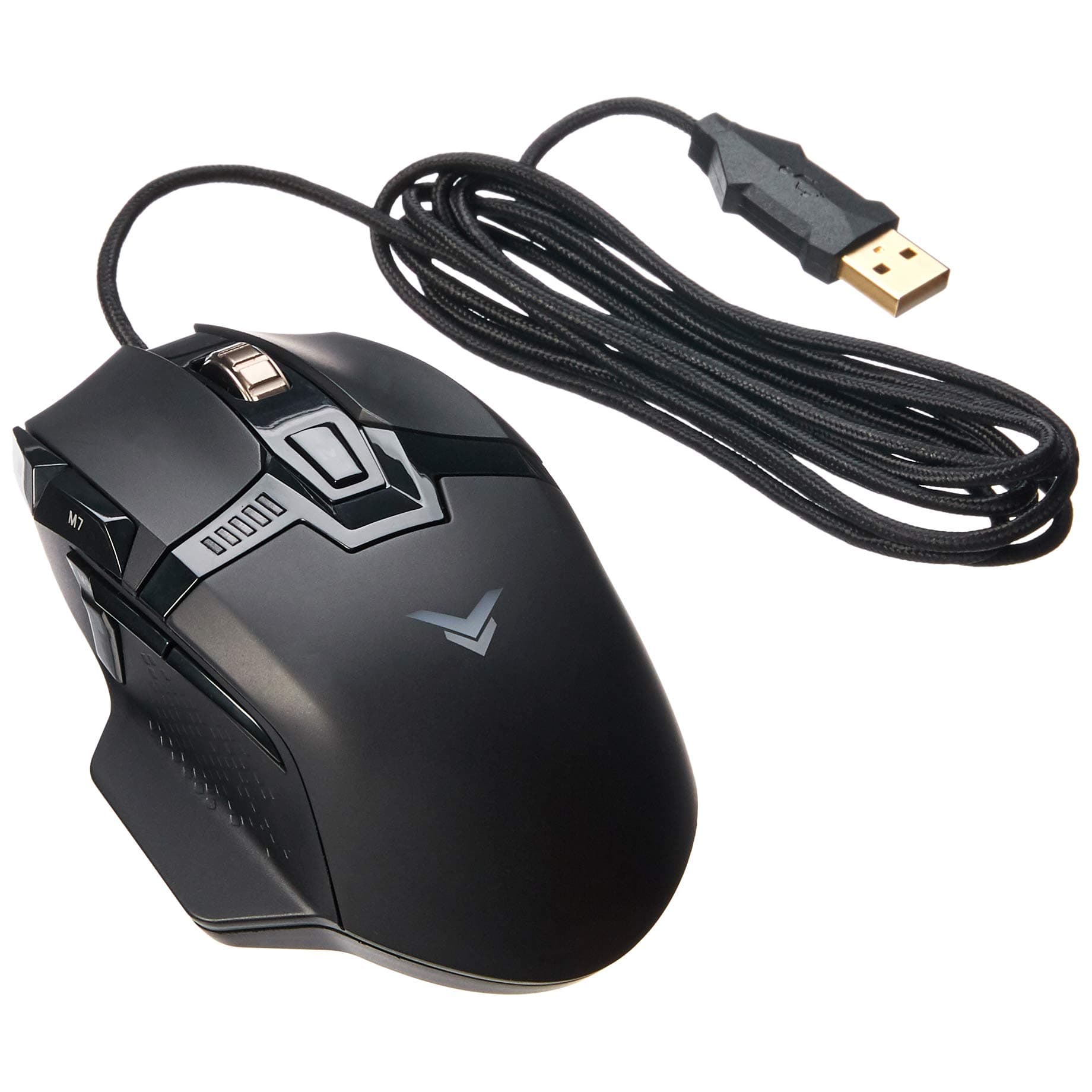 Amazon Basics PC Programmable Gaming Mouse | Adjustable 12,000 DPI, Weight Tuning