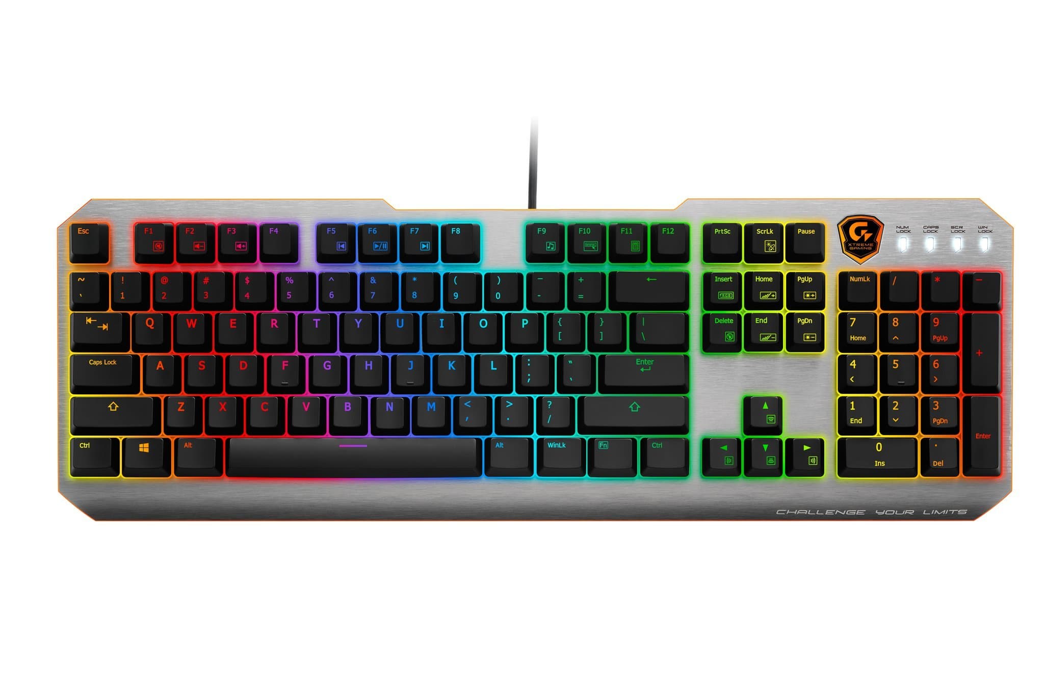 GIGABYTE Xtreme Gaming XK700 Mechanical, Red Switches, Height-Adjustable Stands, RGB Keyboard GK-XK700