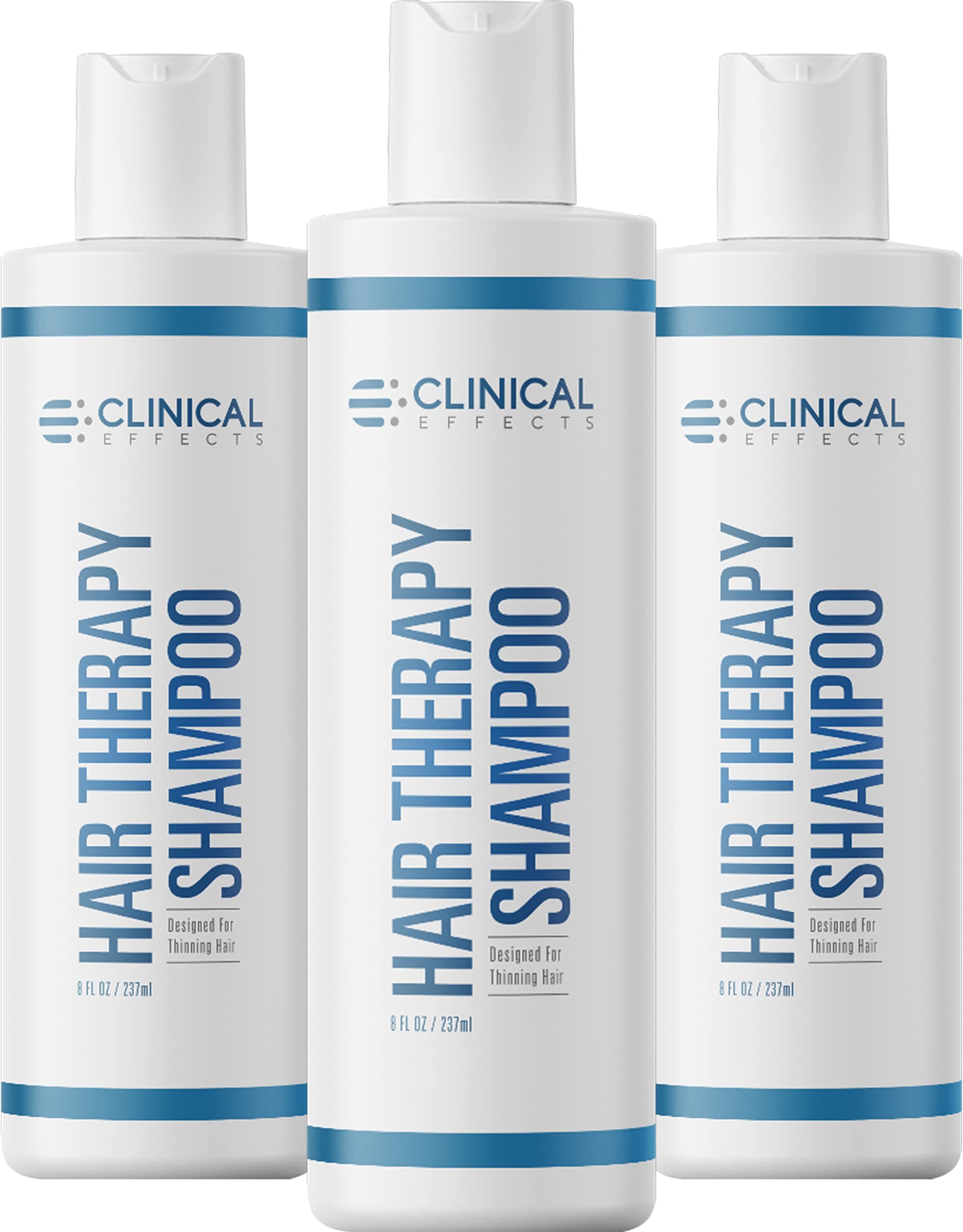 Clinical Effects Hair Therapy Shampoo – Hair Growth Shampoo – 8 Fl Oz – 3 Bottles – All Natural, DHT Blocking with Biotin, AnaGain and Baicapil – H...