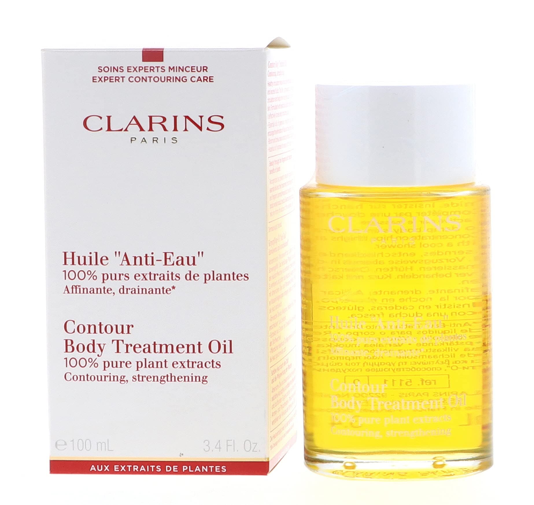 Clarins Huile Anti-Eau Contour Body Treatment Oil, 3.4 Ounce