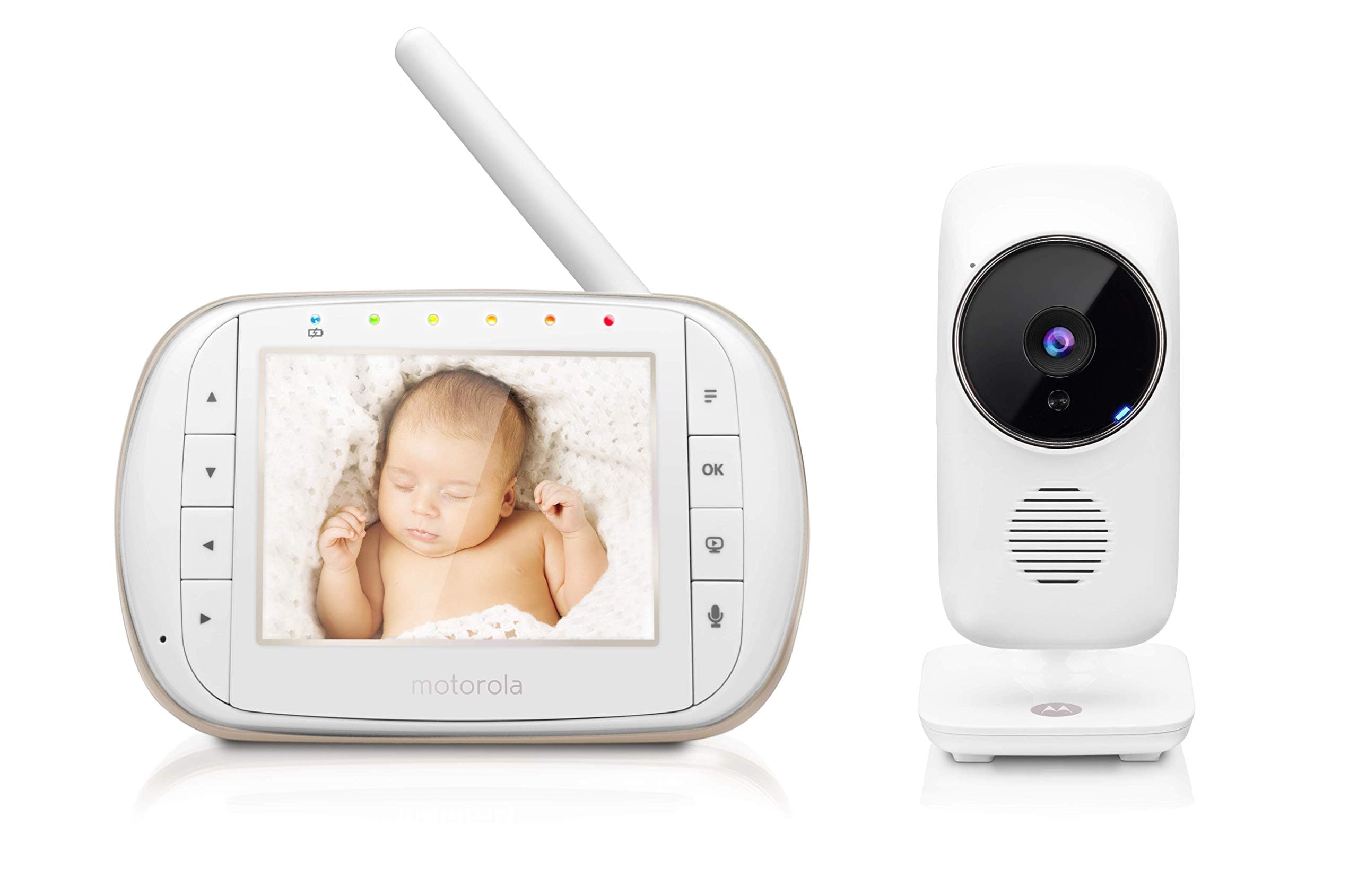 Motorola Baby Smart Video Baby Monitor with Wi-Fi & 3.5" Color LCD Parent Unit, Night Vision, Two-Way Audio, Room Temperature Display & 5 Lulla...