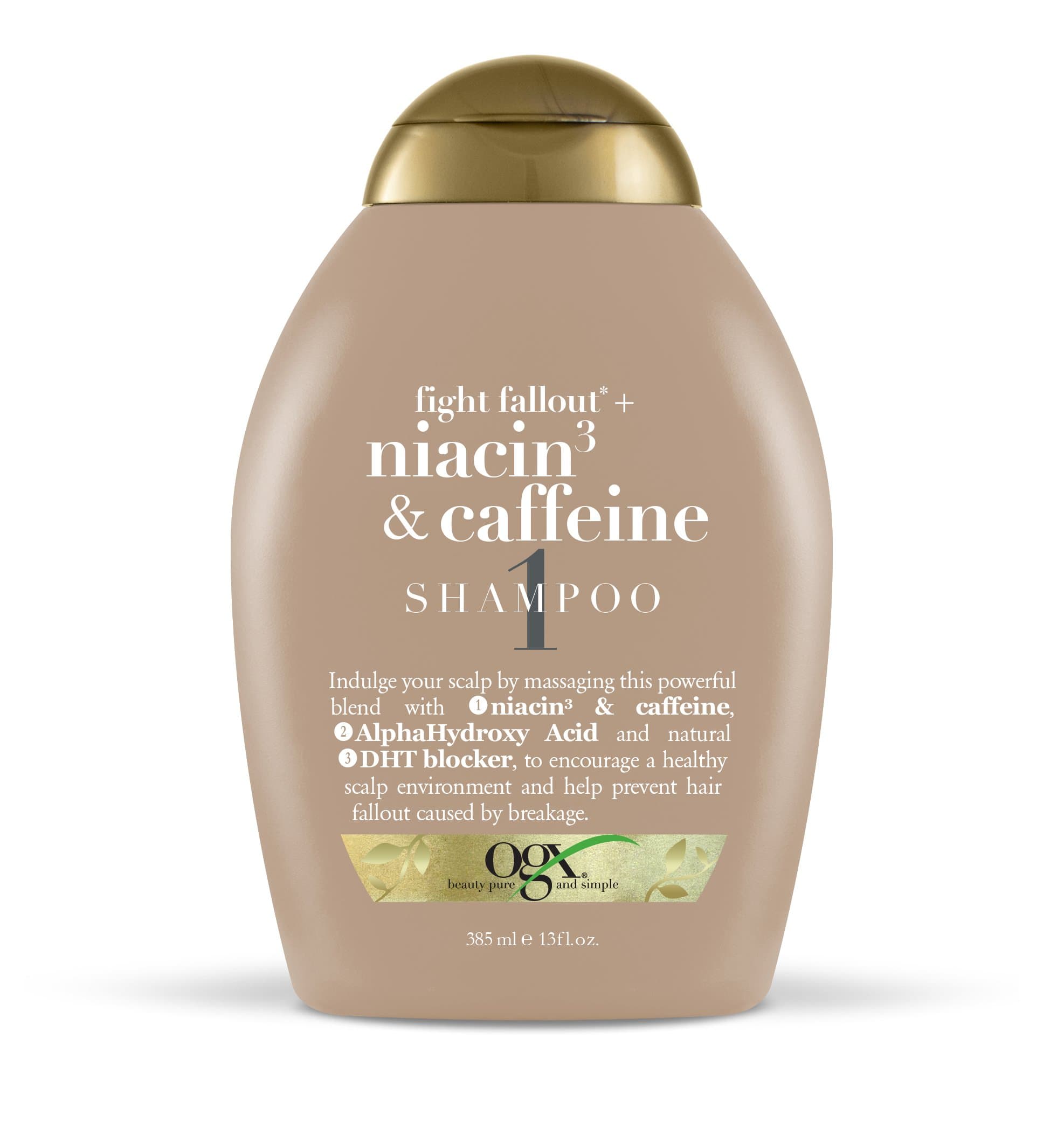 Organix Fight Fallout Plus Shampoo, Niacin & Caffeine, 13 Fluid Ounce