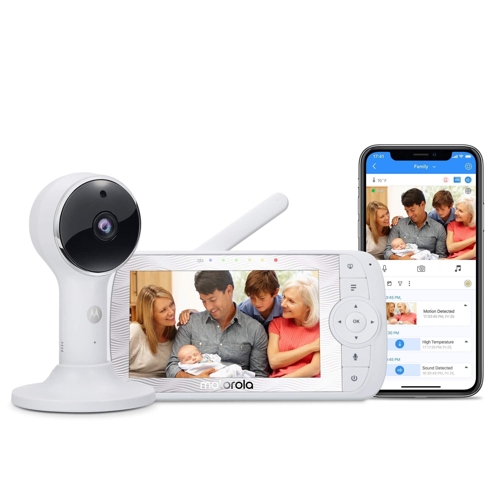Motorola Connect60 by Hubble Connected Video Baby Monitor - 5" Parent Unit and 1080p Wi-Fi Viewing for Baby, Elderly, Pet - 2-Way Audio, Night ...