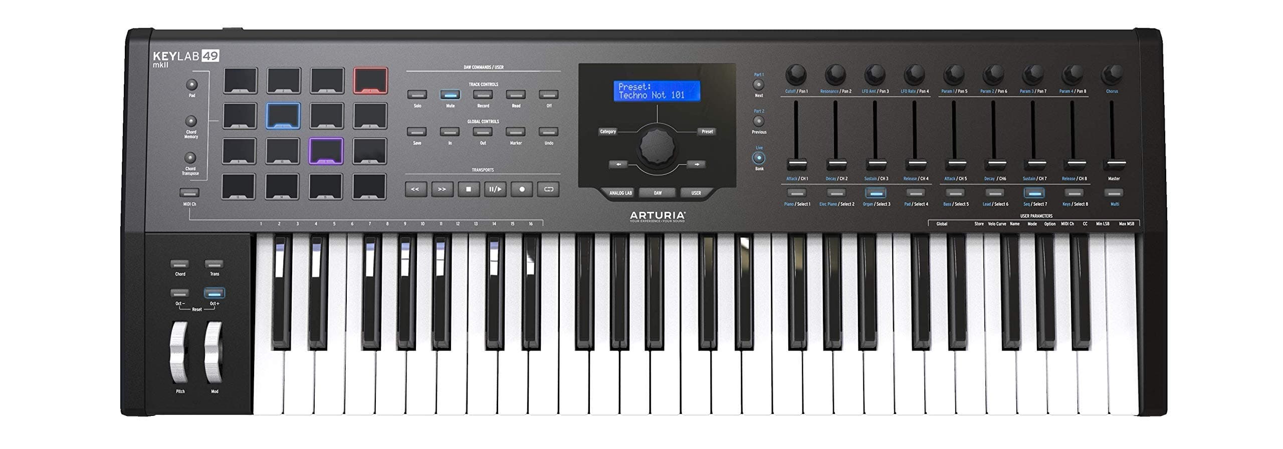 ARTURIA KeyLab 49 MKII Keyboard Controller (Black) (Renewed)