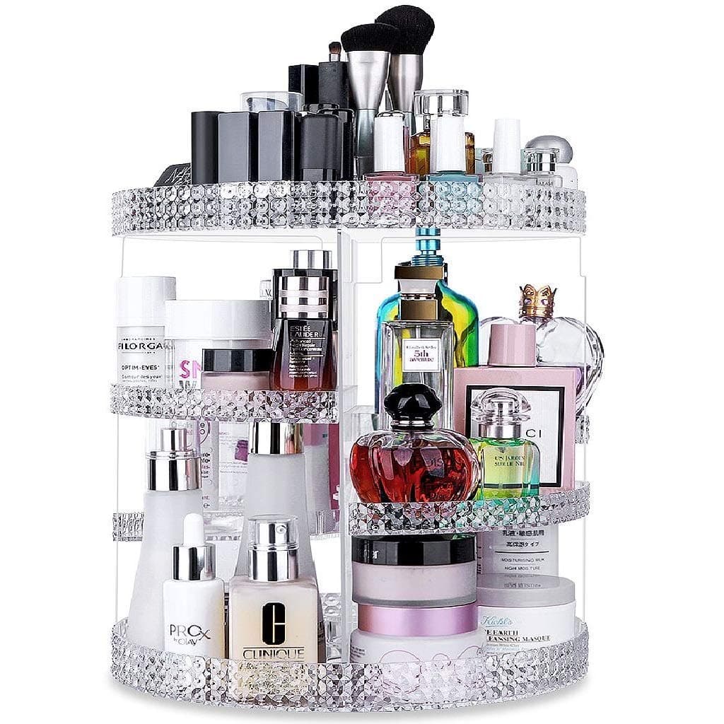 Awenia Makeup Organizer 360-Degree Rotating, Adjustable Makeup Storage, 7 Layers Large Capacity Cosmetic Storage Unit, Fits Different Types of Cosm...