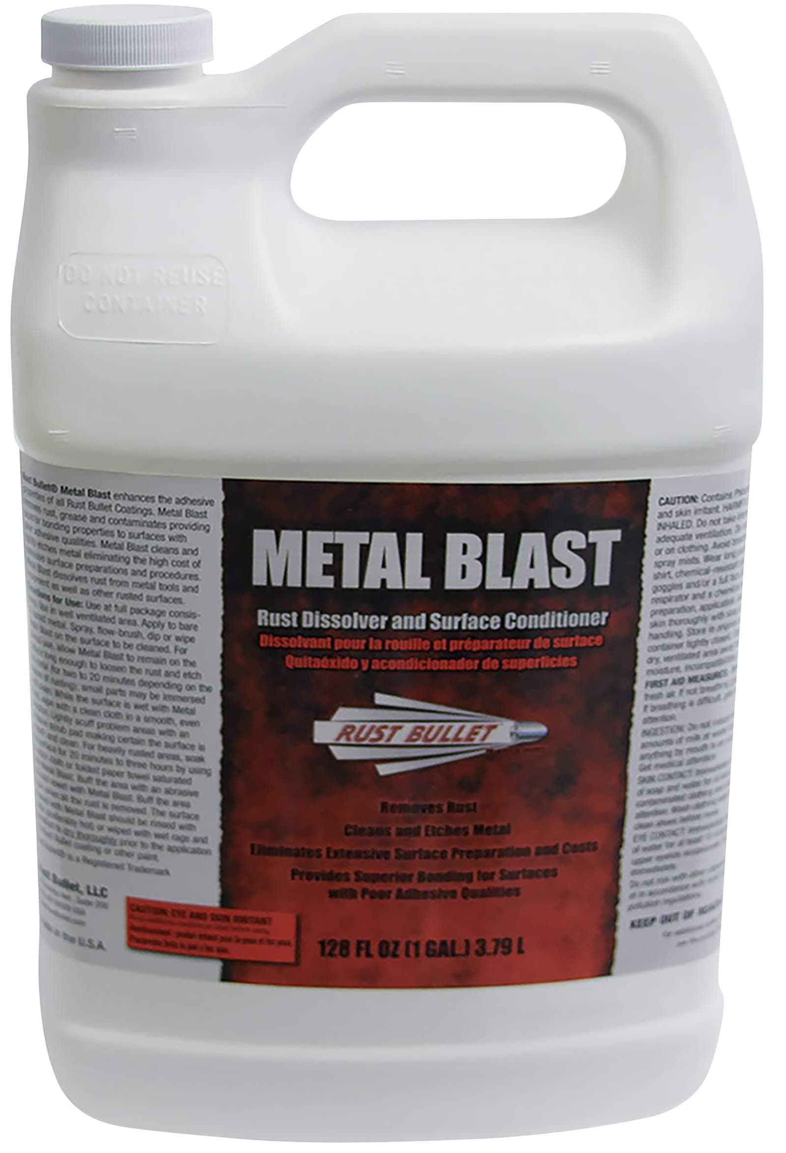 Gallon - Rust Bullet Metal Blast Rust Remover, Rust Treatment, Metal Cleaner and Conditioner