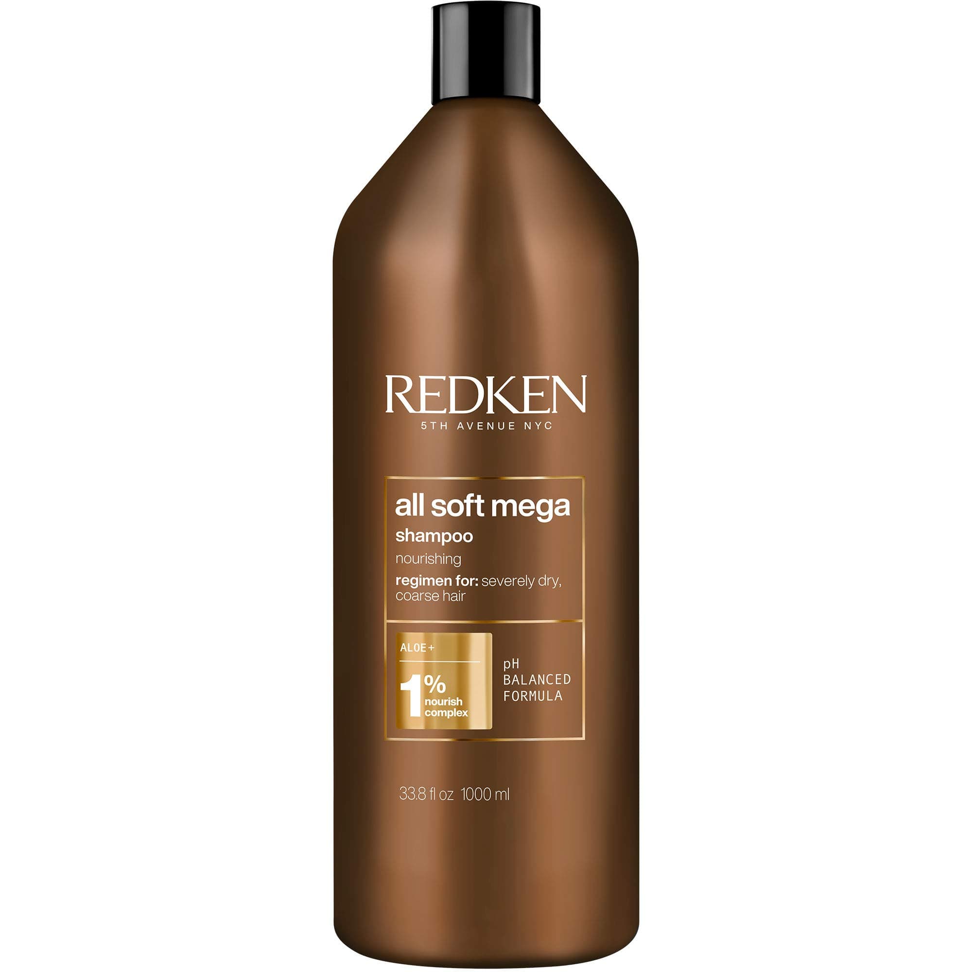 Redken All Soft Mega Shampoo | For Extremely Dry Hair | Moisturizes & Hydrates Severely Dry Hair | With Aloe Vera | 33.8 Fl Oz