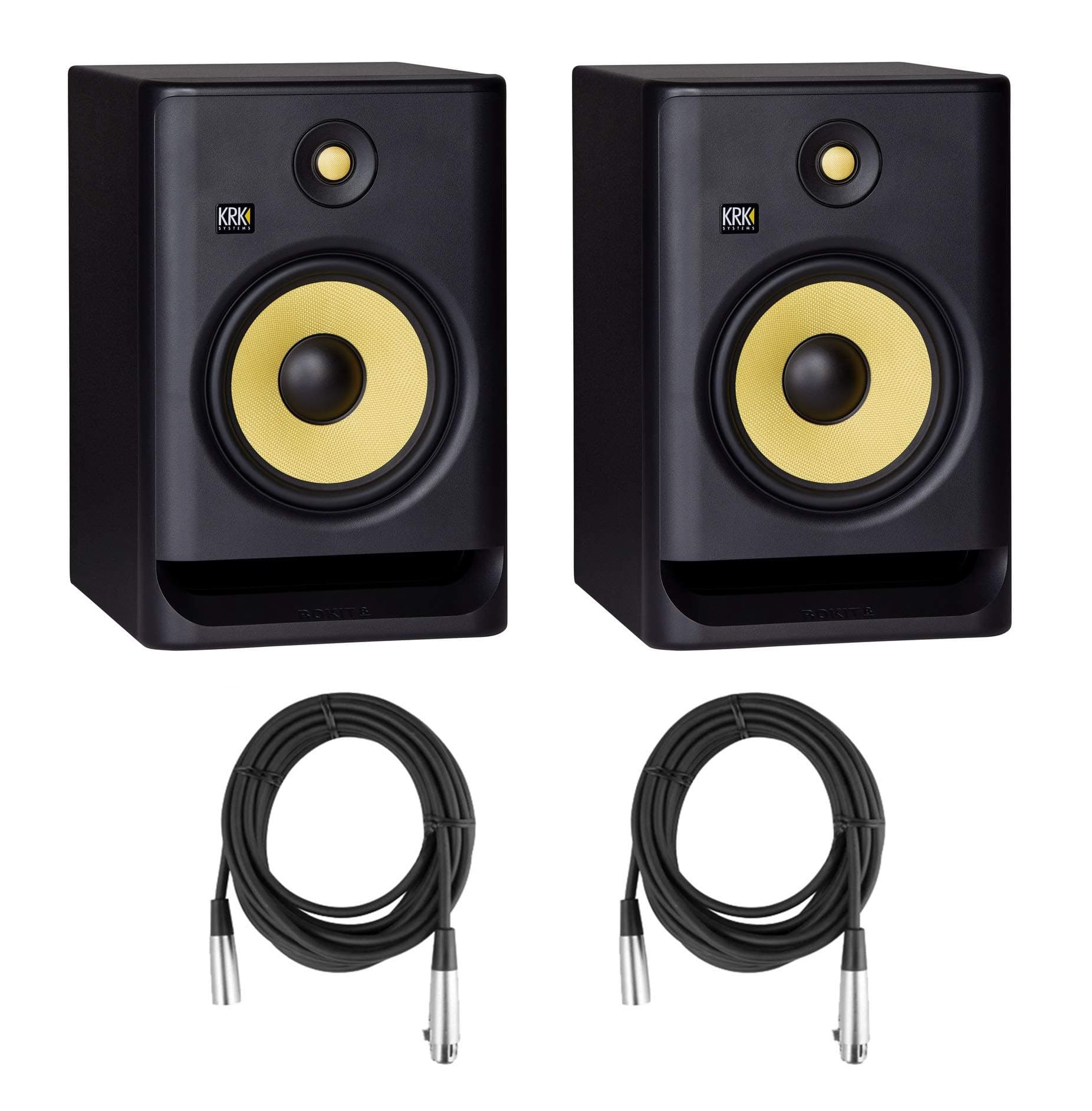 2 KRK ROKIT 8 G4 8" Bi-Amped Active Powered Studio Monitor Speakers RP8-G4 RP8G4