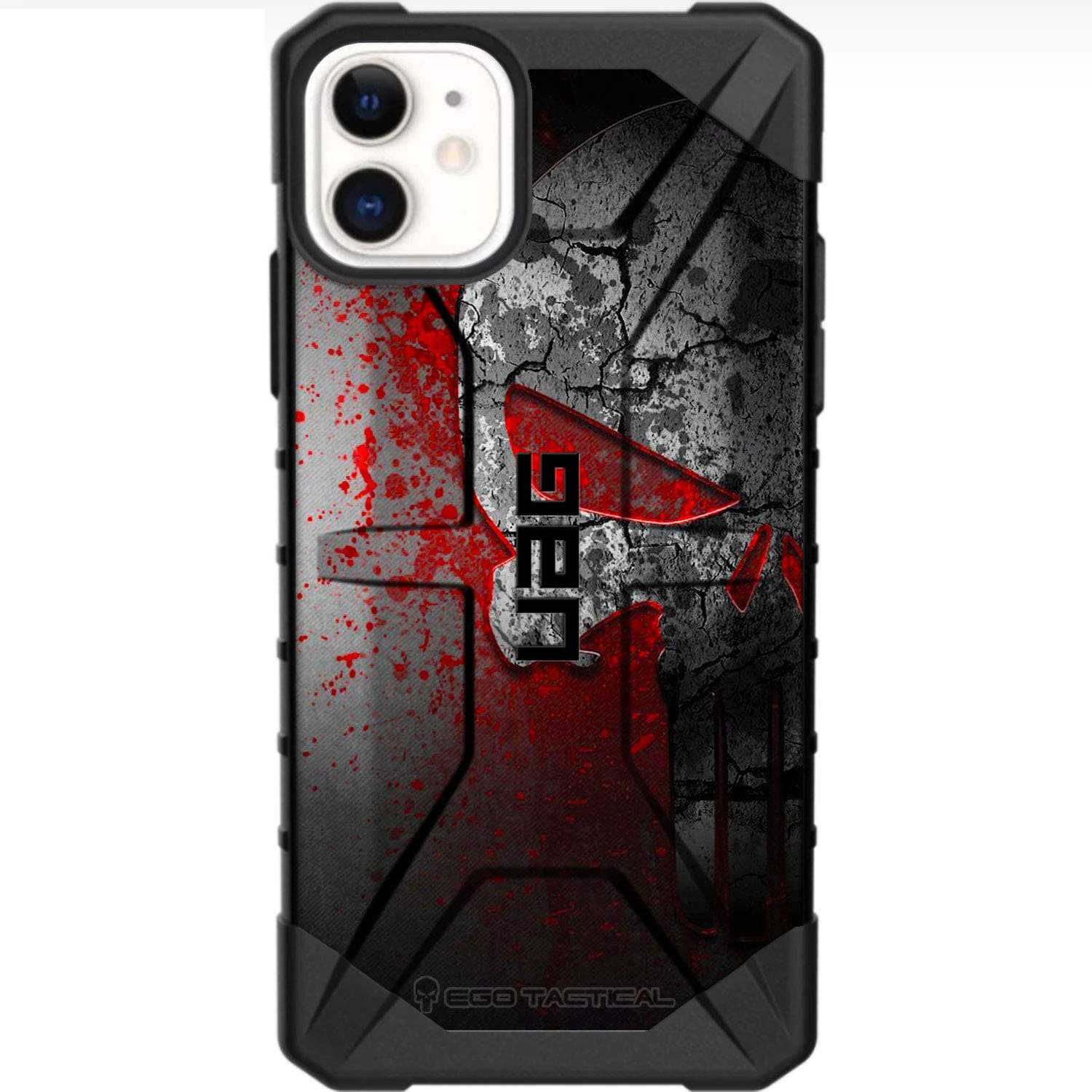 UAG Apple iPhone 11 & iPhone Xr [6.1" Screen] Limited Edition Case Urban Armor Gear by EGO Tactical - Bloody Grey Skull