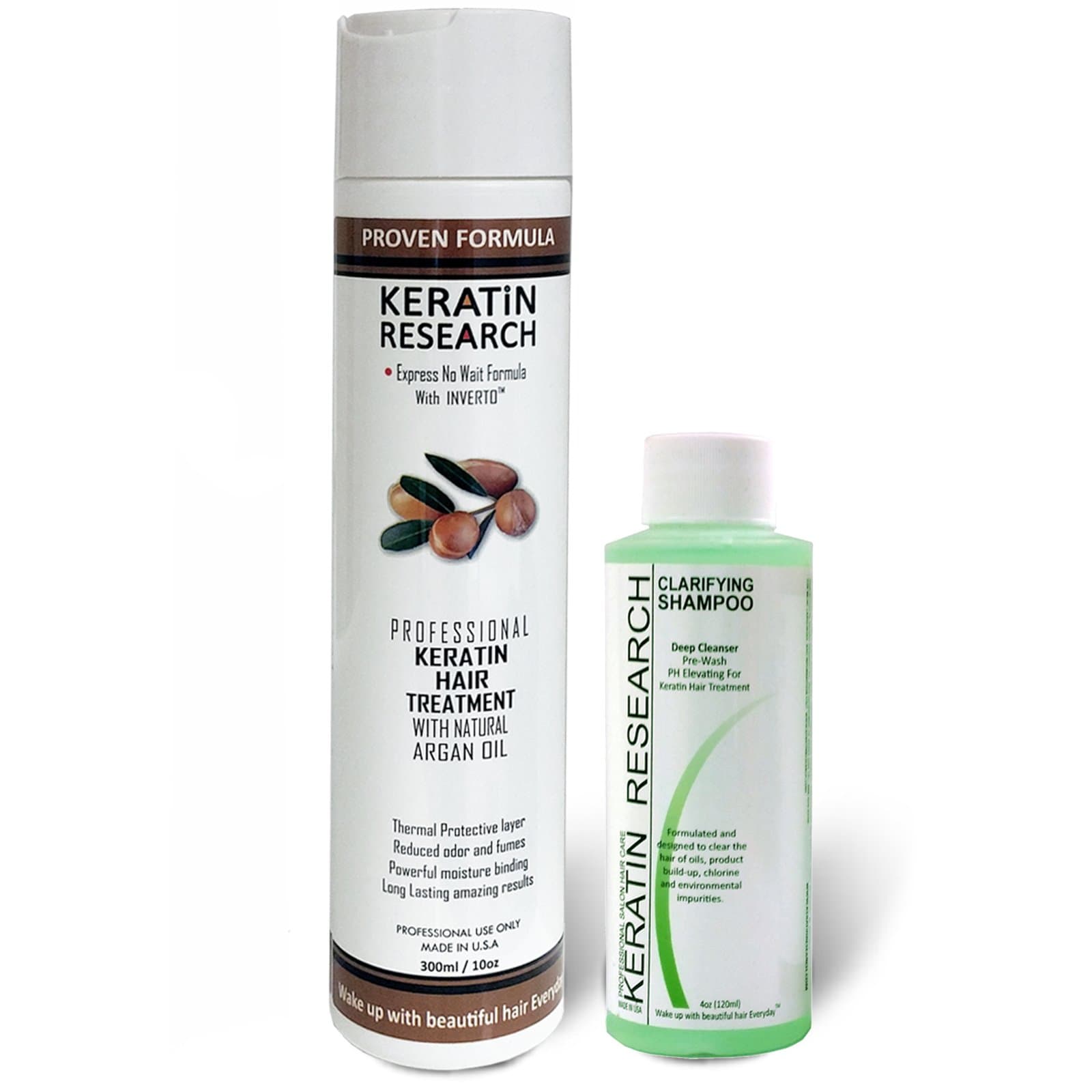 Brazilian Professional Keratin Hair Blowout Treatment with Clarifying Shampoo Sulfate Free Starter Kit Voted Best By Keratin Research Queratina Ker...