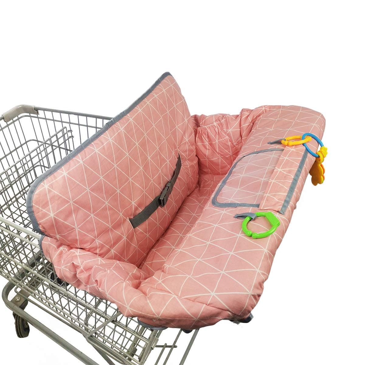 Shopping Cart Covers for Baby Girl, Cotton High Chair Cover, Toddler Grocery cart Cushion, Infant Cart Cover for Babies Girl, Machine Washable, Lar...
