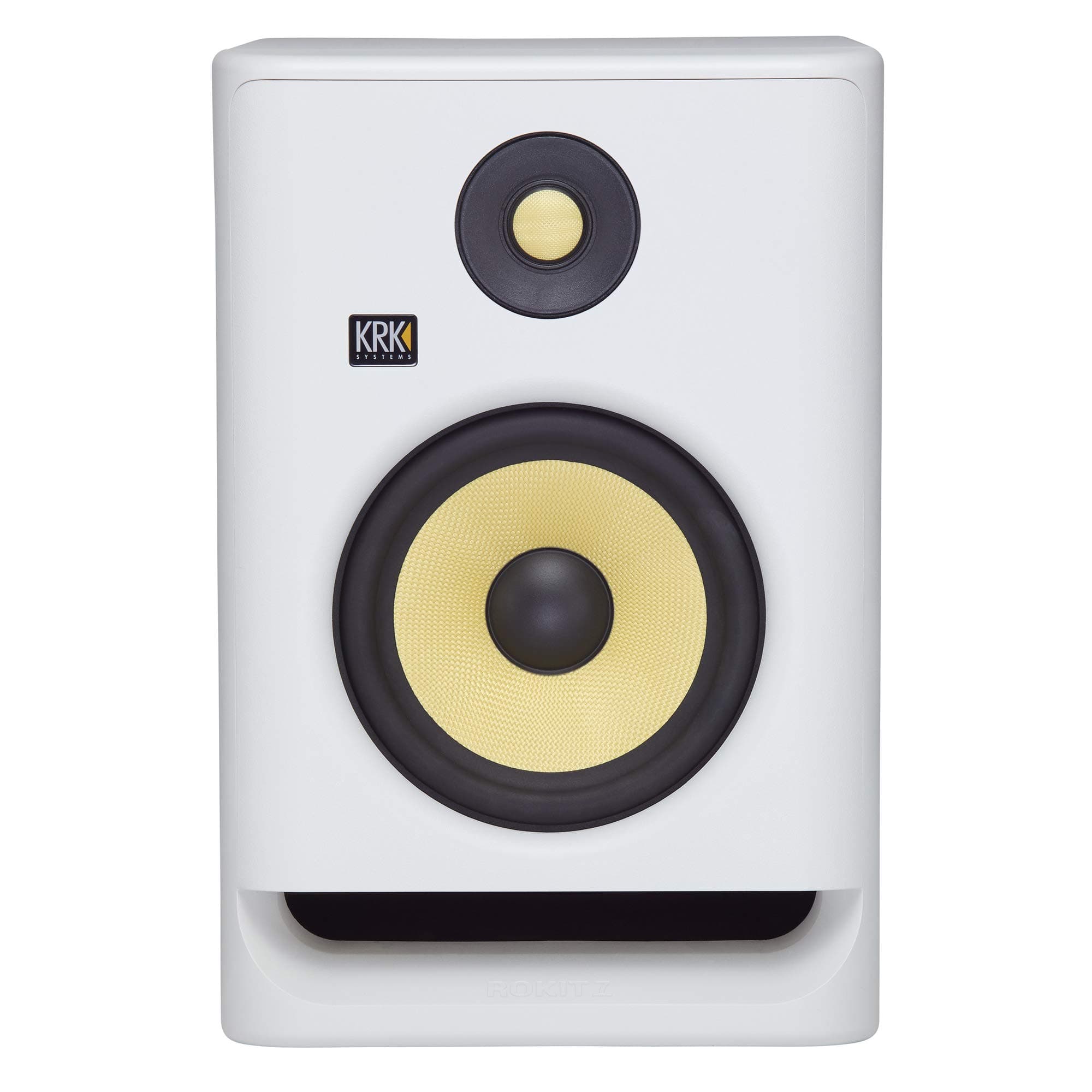 KRK RP7 Rokit 7 G4 Professional Bi-Amp 7" Powered Studio Monitor, White Noise