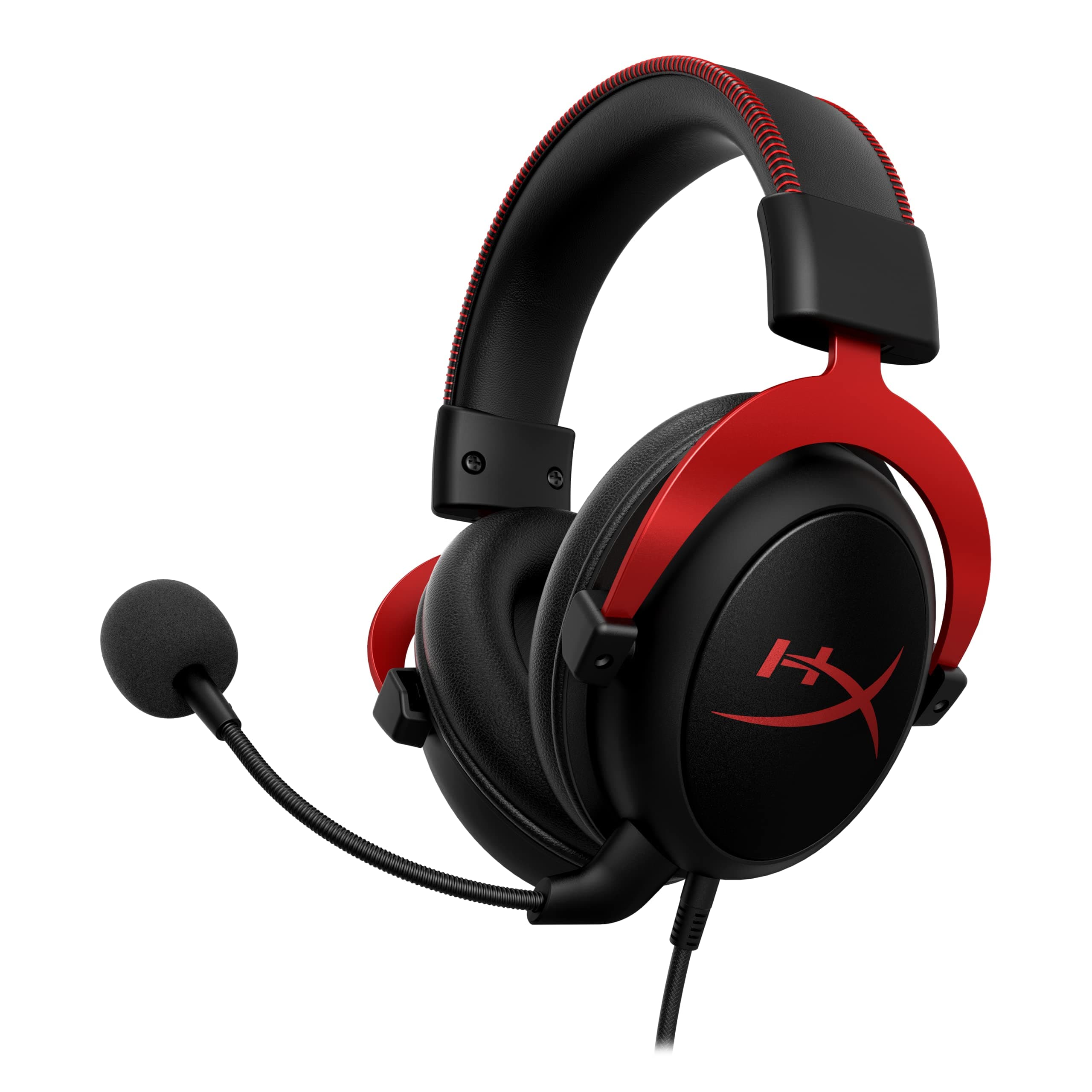 HyperX Cloud II - Gaming Headset, 7.1 Surround Sound, Memory Foam Ear Pads, Durable Aluminum Frame, Detachable Microphone, Works with PC, PS5, PS4,...