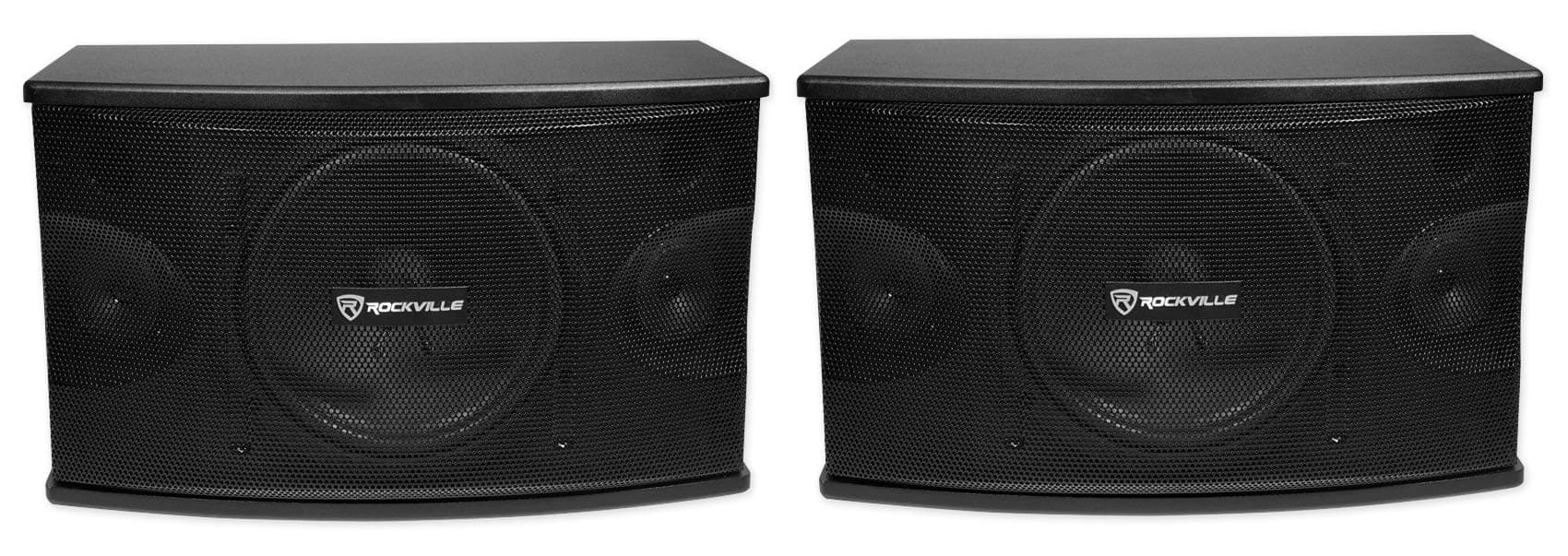 Rockville Karaoke Machine System w/ Pair 10" Speakers+Bluetooth Mixer Amp+Mics