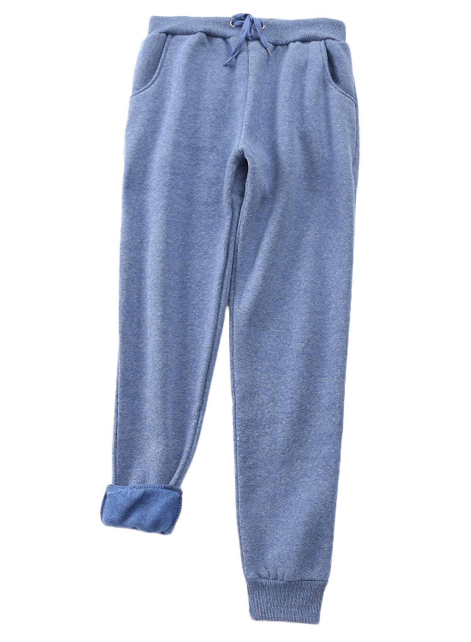 Andongnywell Women's Sport Casual Sweatpants Elastic Waist Sherpa Lined Fleece Pants