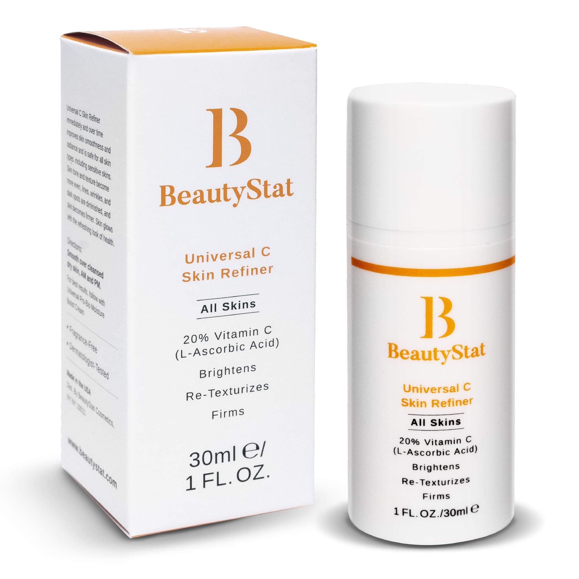 BeautyStat Universal C Skin Refiner - Serum for Face, 20% Pure L-Ascorbic Acid (Vitamin C)