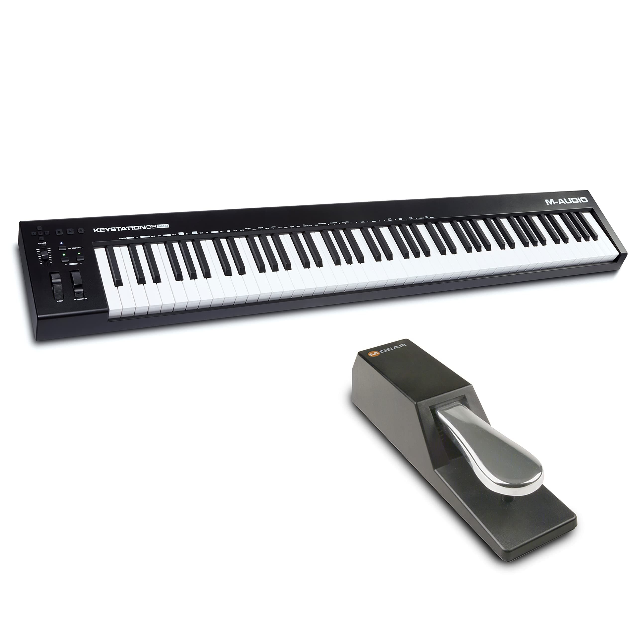 Keystation 88 MIDI Keyboard Controller Beat Maker Bundle with 88 Keys and Sustain Pedal, Plus Software Suite