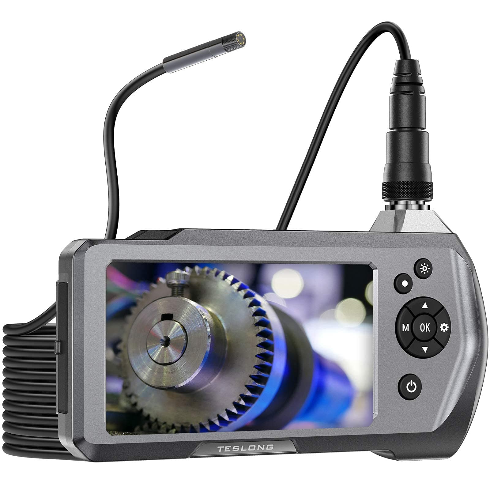 Teslong Inspection Camera, 1080P Waterproof Borescope with 4.5inch IPS Monitor, Industrial Endoscope Camera with LED Light, 16.5ft Snake Camera Cab...