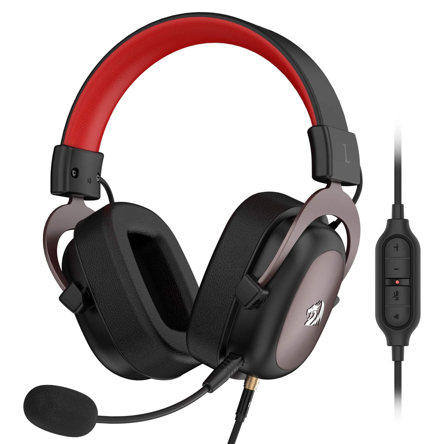 Redragon H510 Zeus Wired Gaming Headset - 7.1 Surround Sound - Memory Foam Ear Pads - 53MM Drivers - Detachable Microphone - Multi-Platforms Headph...