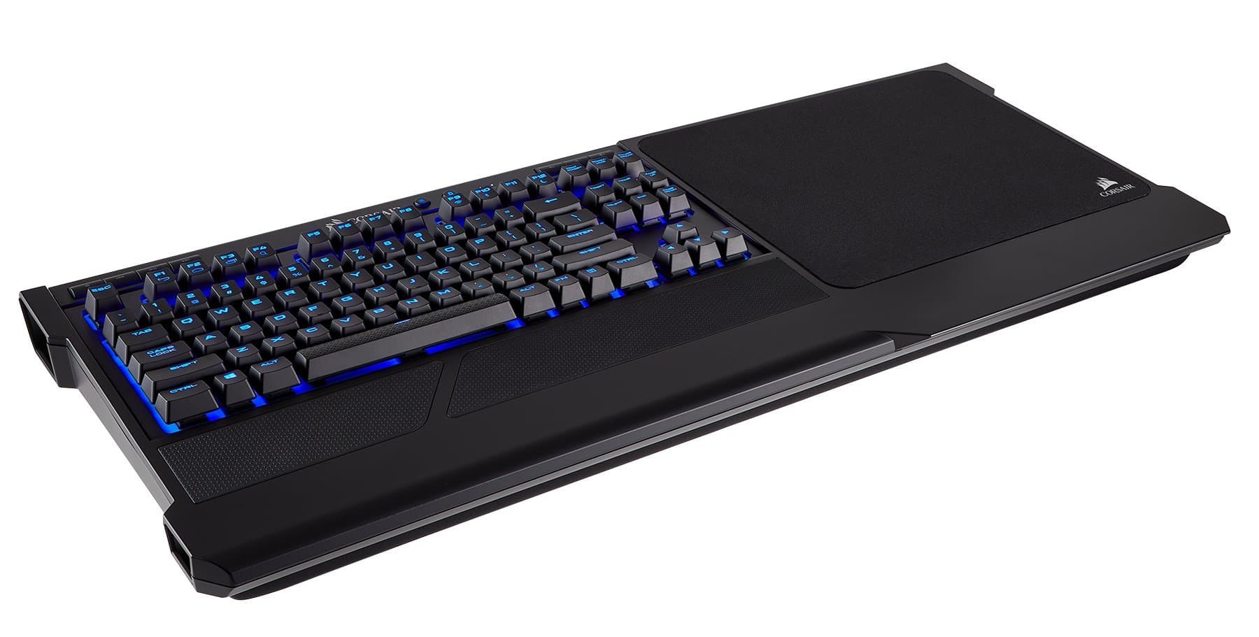 Corsair K63 Wireless Mechanical Keyboard & Gaming Lapboard Combo - Game Comfortably on Your Couch - Backlit Blue Led, Cherry MX Red - Quiet & Linea...