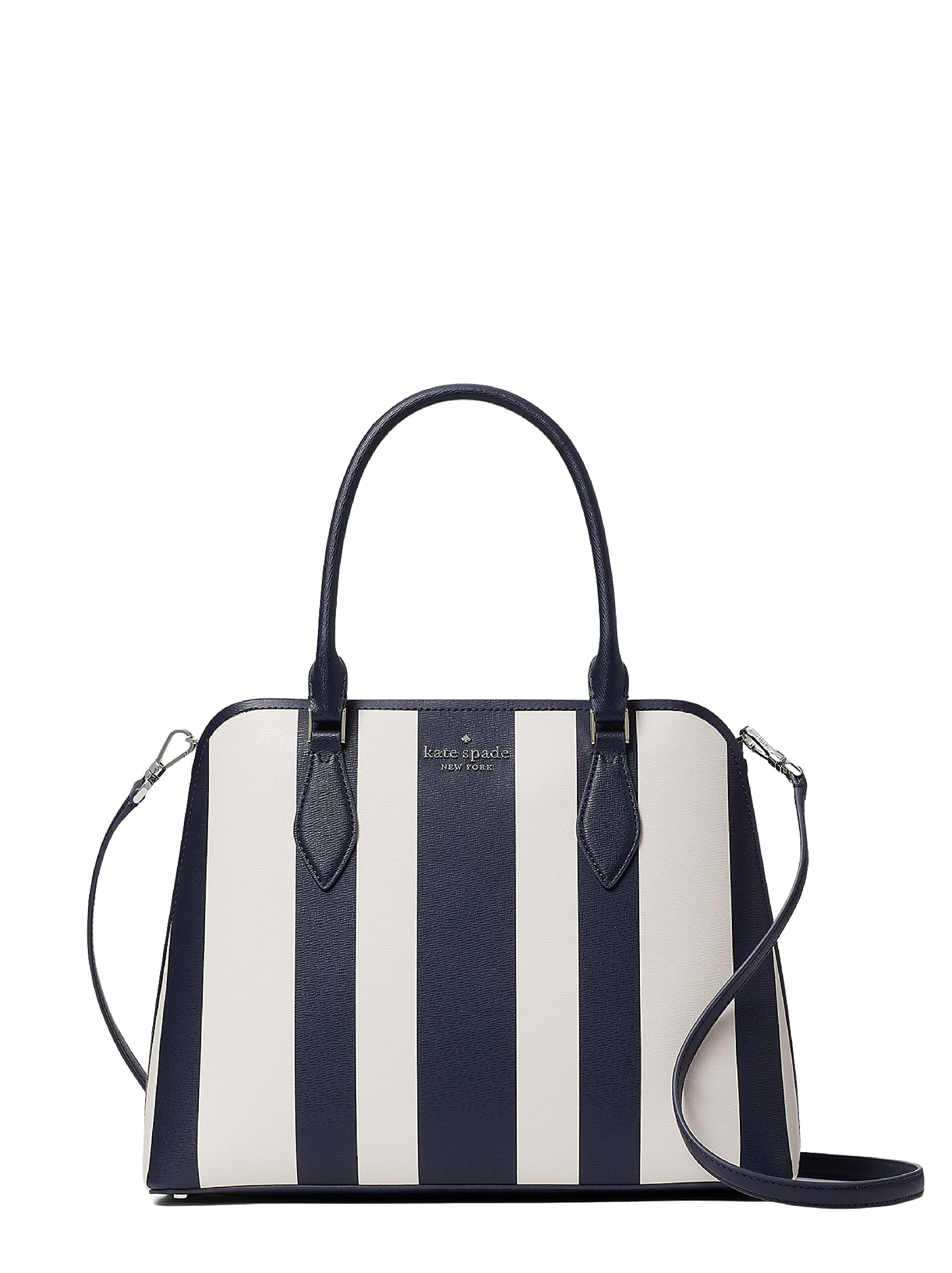 Kate Spade Darcy Pond Striped Large Satchel Leather Women's Handbag