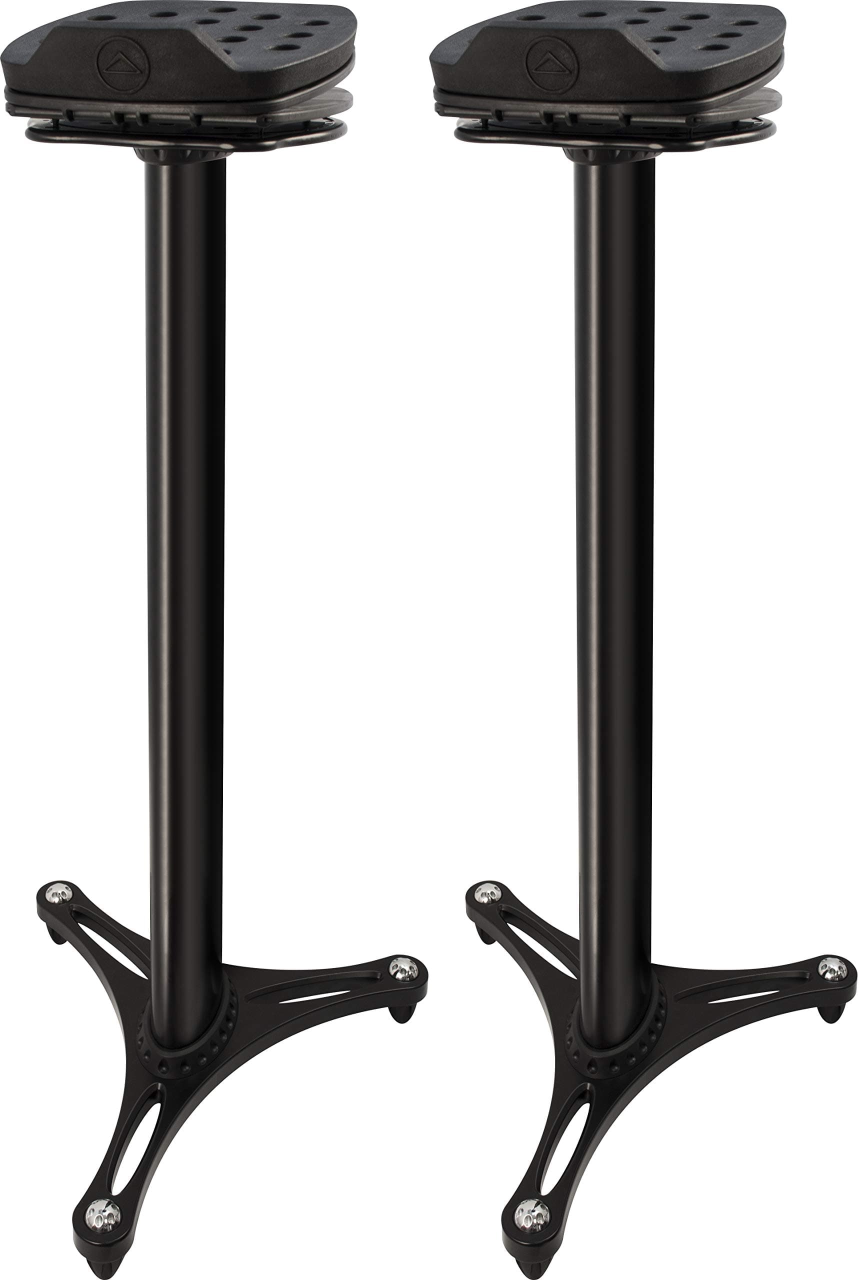 Ultimate Support MS-100B MS Series Professional Column Studio Monitor Stand with Adjustable Angle and Axis - Black