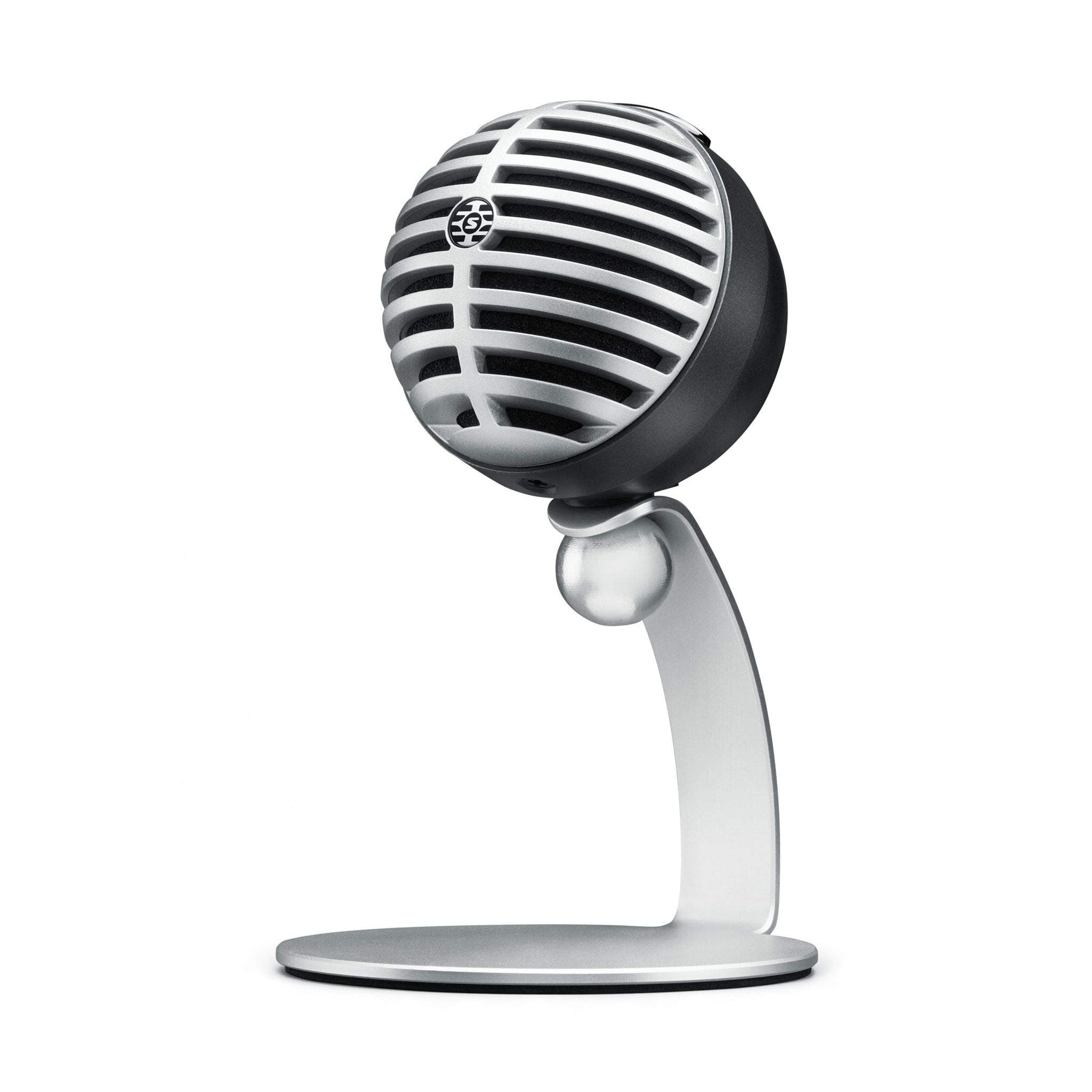 Shure MV5 Digital Condenser Microphone with USB and Lightning Cables - 3 DSP Preset Modes (Vocals, Flat, Instrument) - Gray with Black Foam