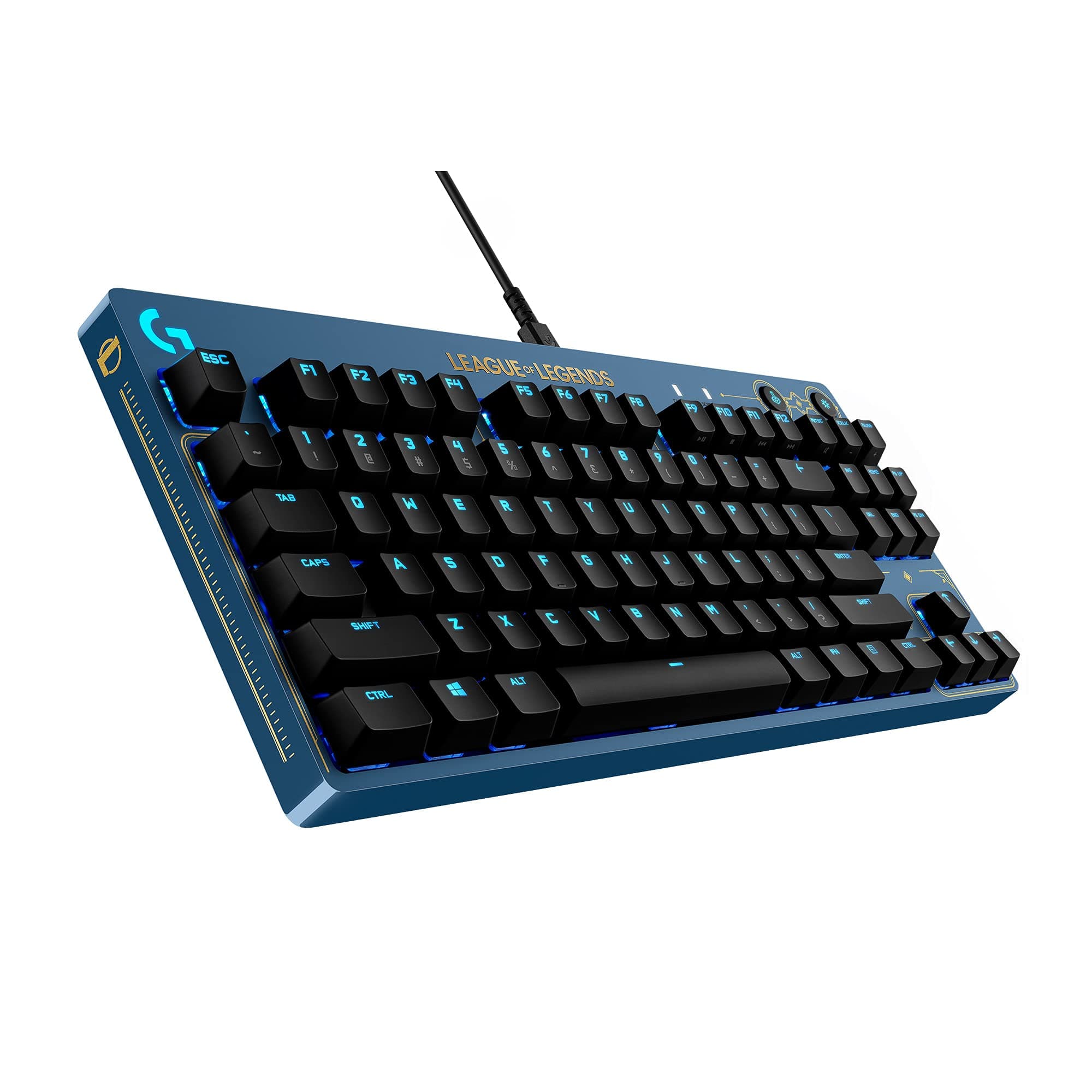 Logitech G PRO Mechanical Gaming Keyboard - Ultra-Portable Tenkeyless Design, Detachable USB Cable, LIGHTSYNC RGB Backlit Keys, Official League of ...