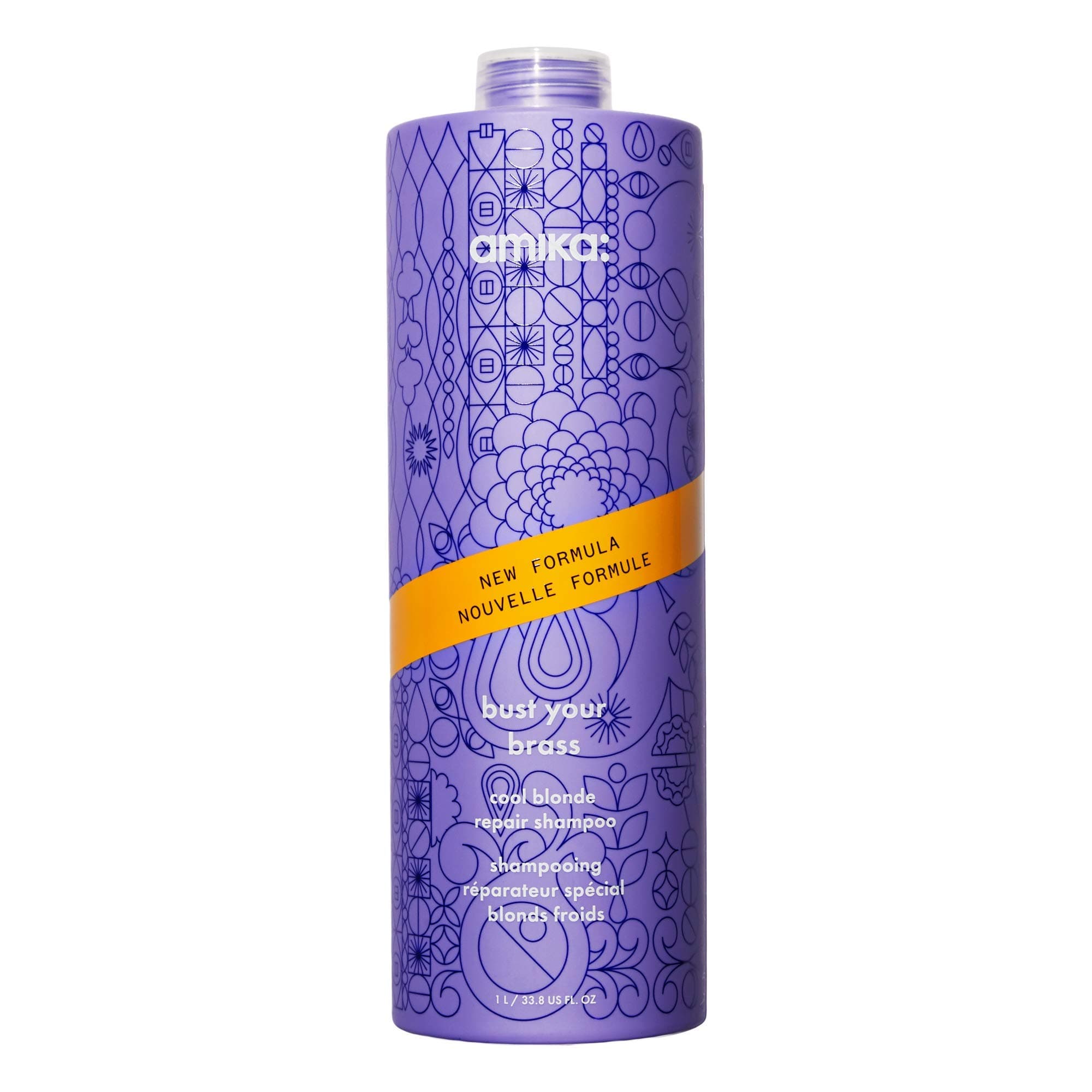 bust your brass cool blonde repair shampoo | amika