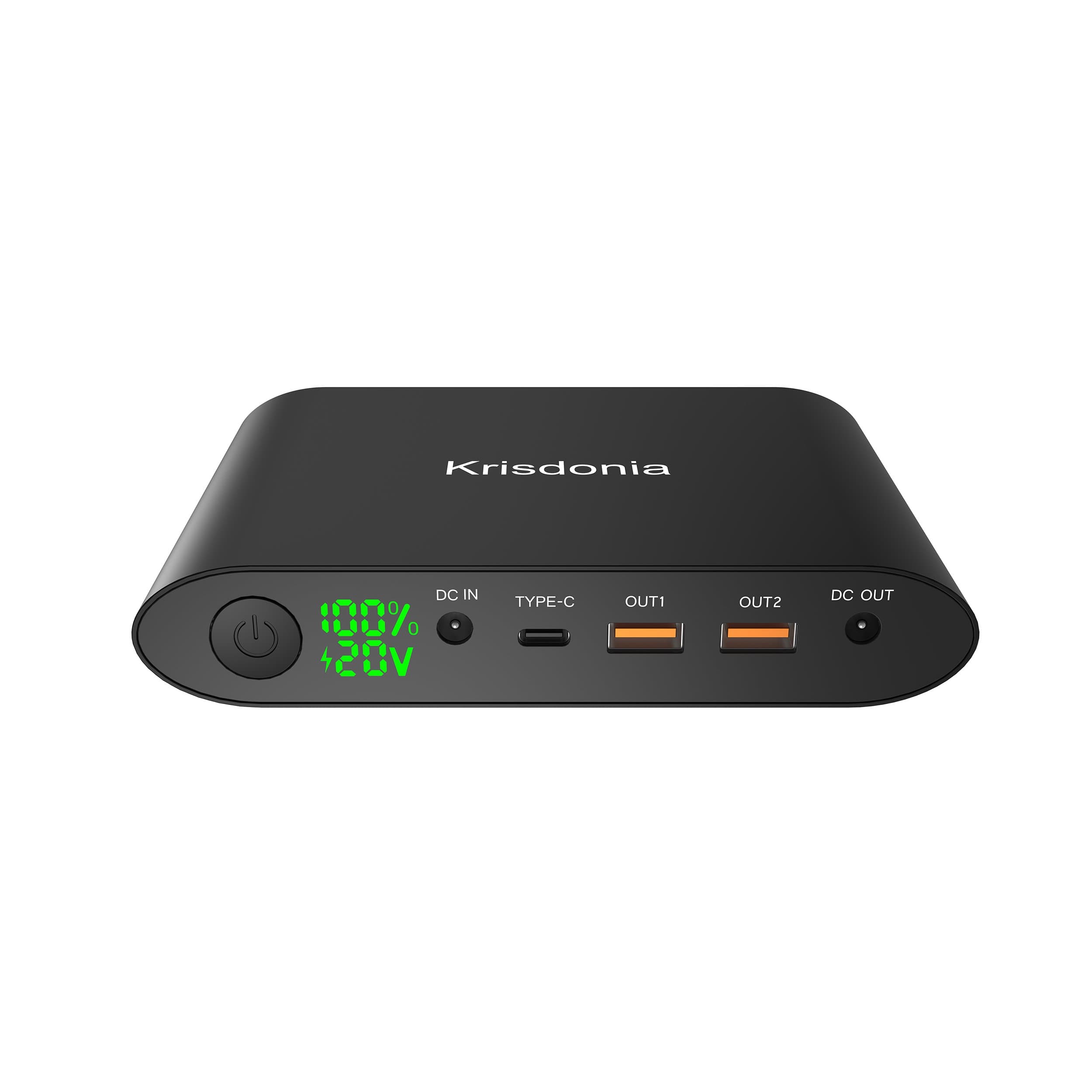 Krisdonia Portable Laptop Charger ( TSA-Approved ) 92.5Wh/25000mAh Travel Laptop Power Bank External Battery Pack for Laptop, Tablet, Smartphone an...