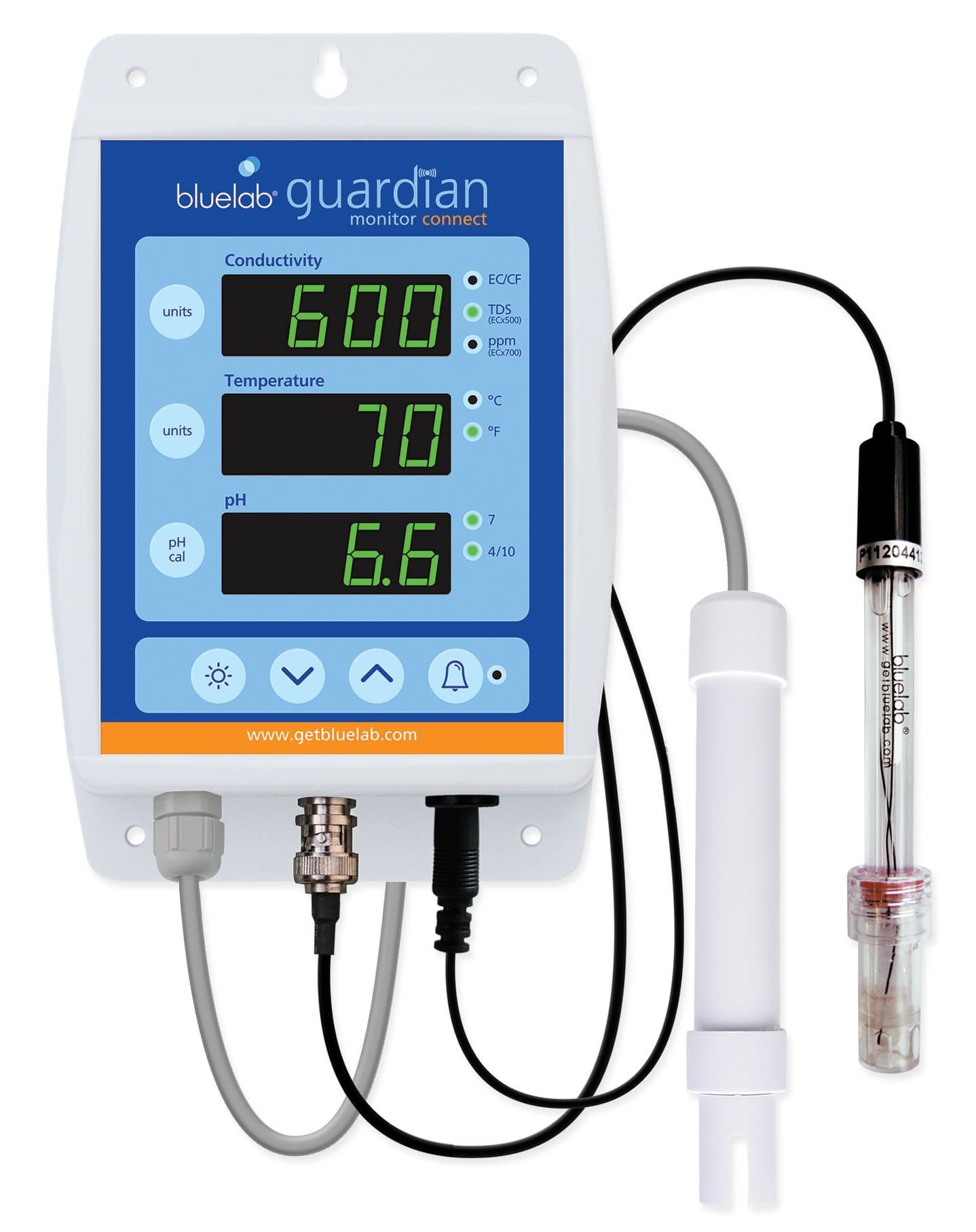 Bluelab MONGUACON Guardian Monitor Connect for pH, Temperature, and TDS in Water with Data Logging (Connect Stick not Included), Nutrient Meter for...